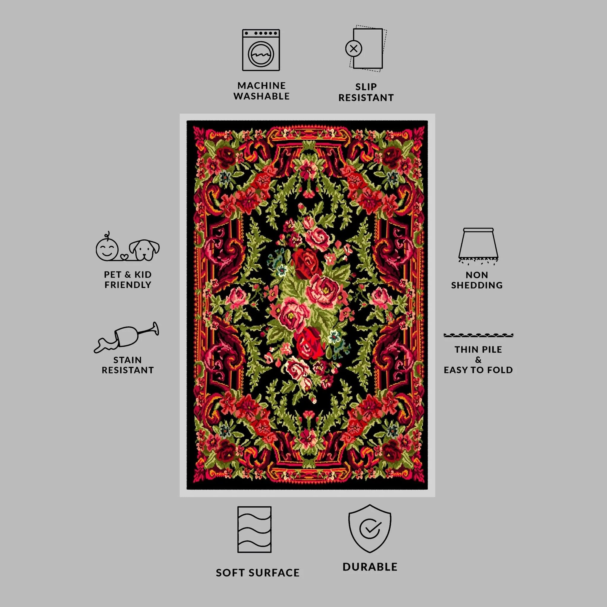 Karabagh Floral Rug - Aladdinrugs