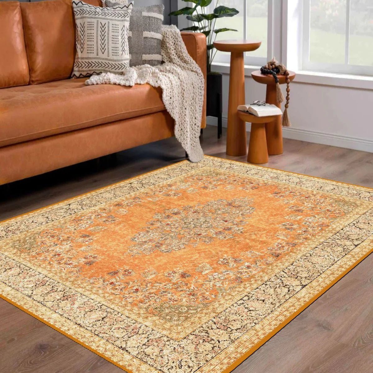 Warm Orange Carpet - Aladdinrugs