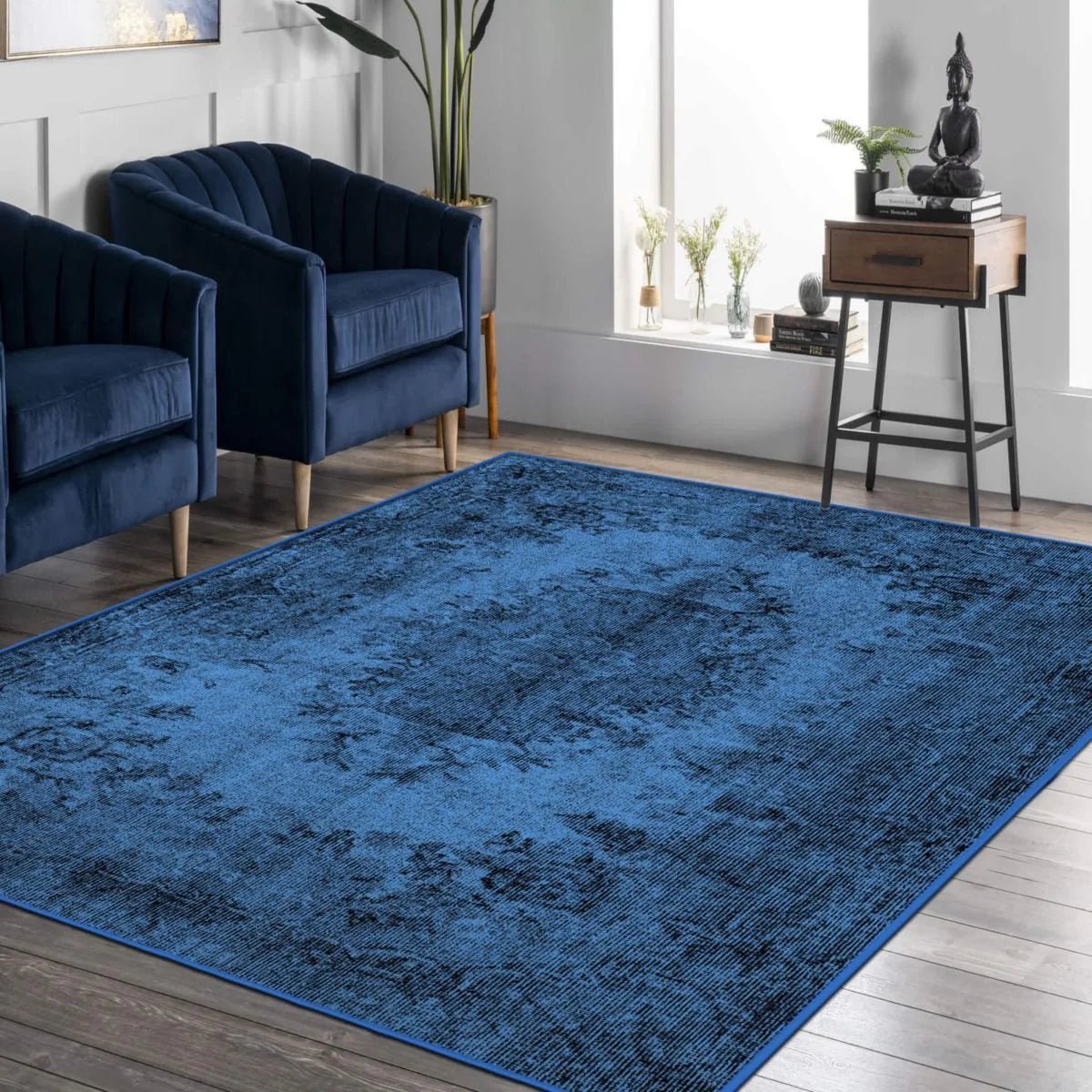 Dark Blue Runner - Aladdinrugs