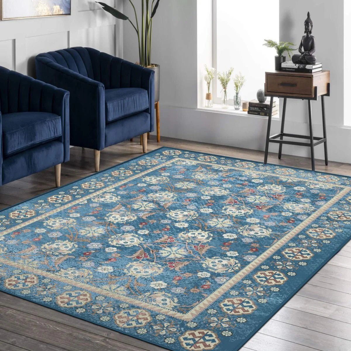 Blue Oushak Rug - Aladdinrugs