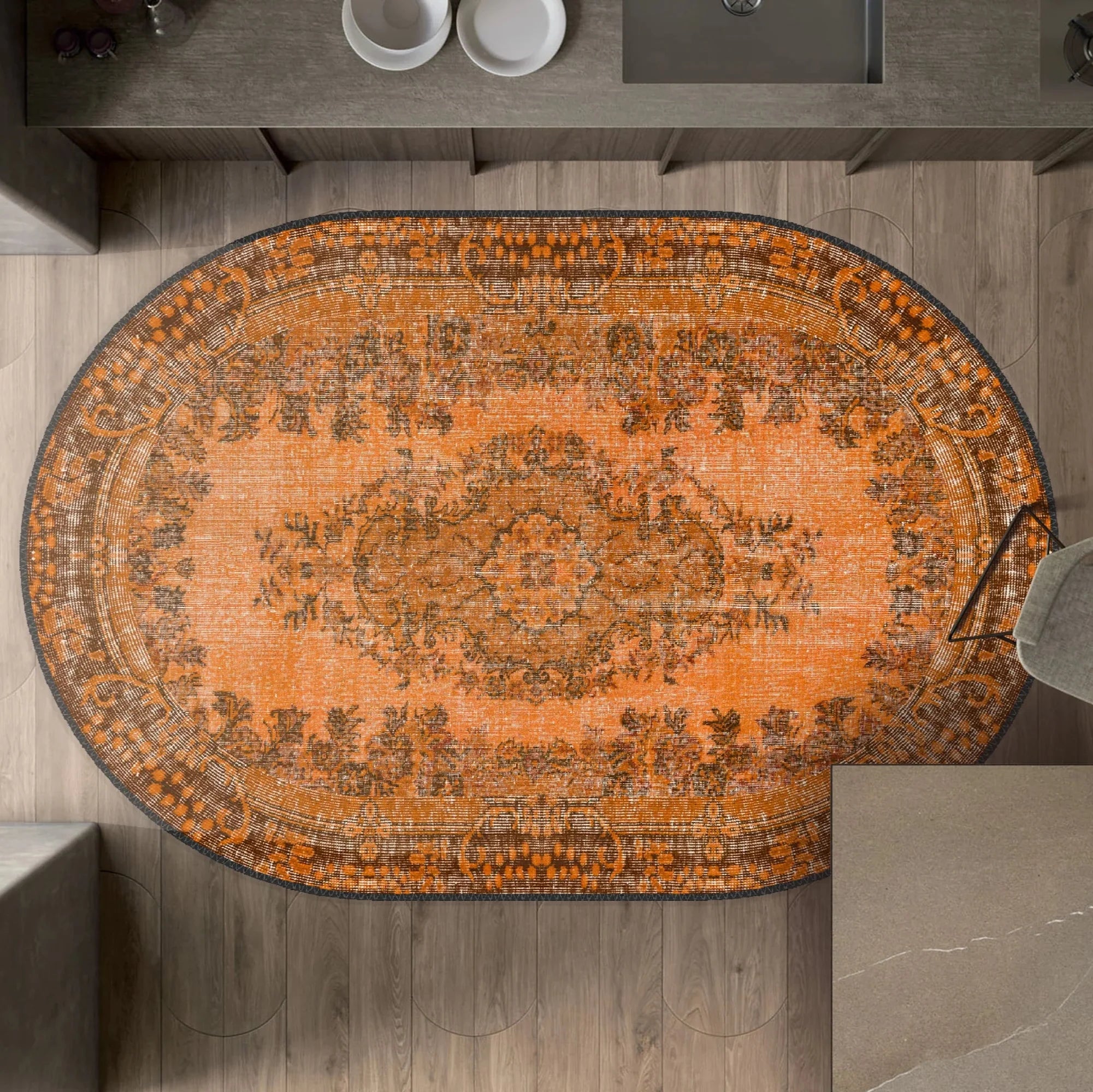 Cozy Orange Runner - Aladdinrugs