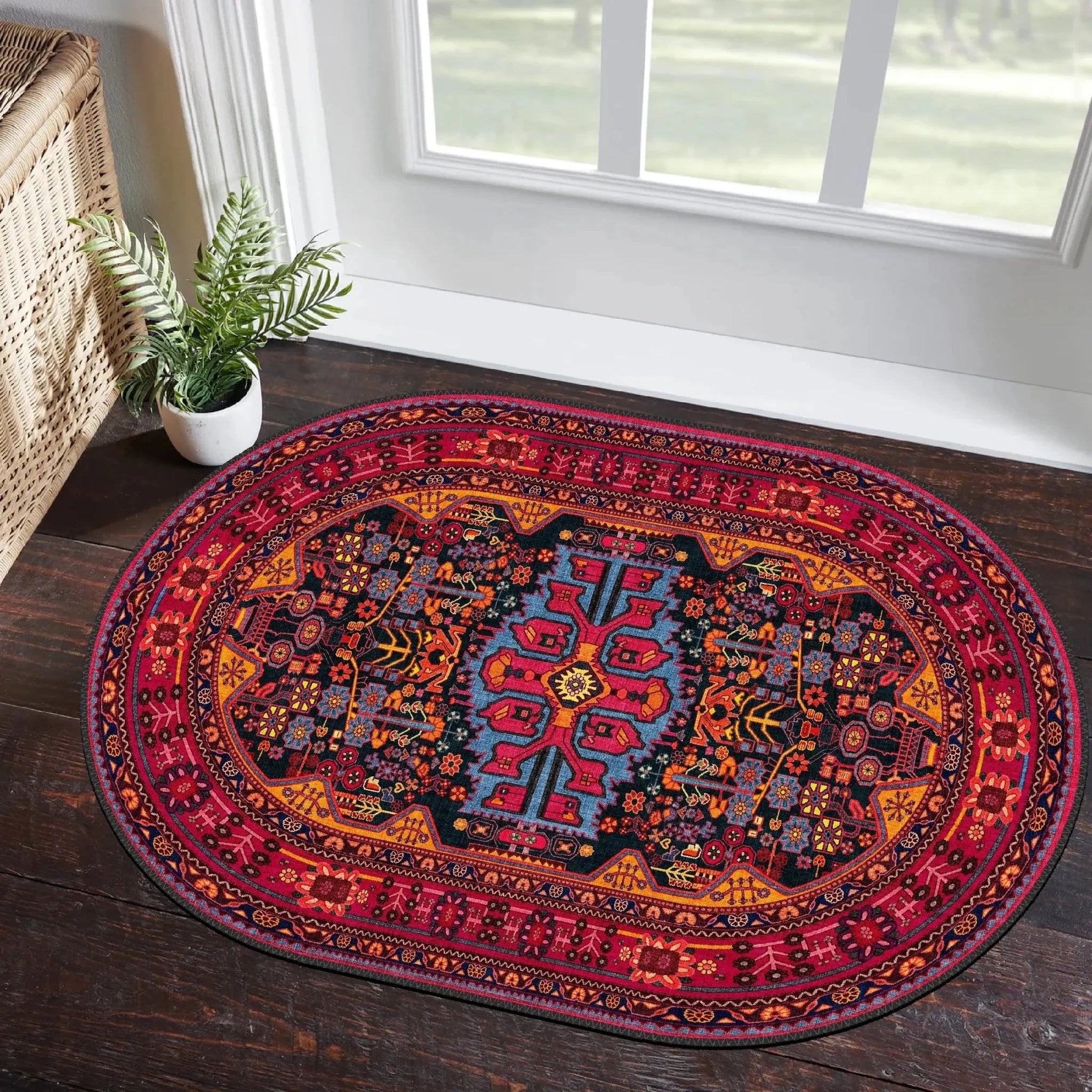 Vibrant Persian Style Bold Rug - Aladdinrugs