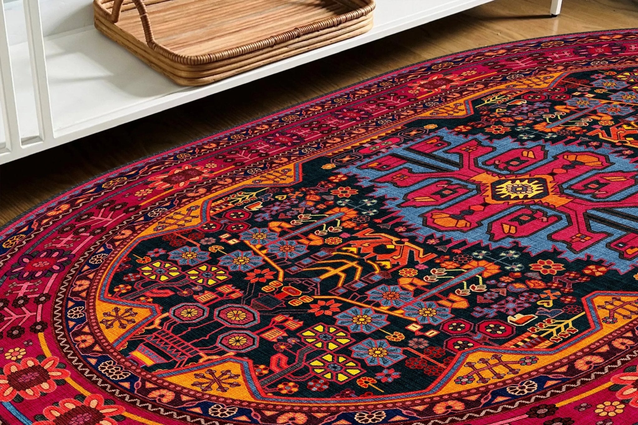 Vibrant Persian Style Bold Rug - Aladdinrugs