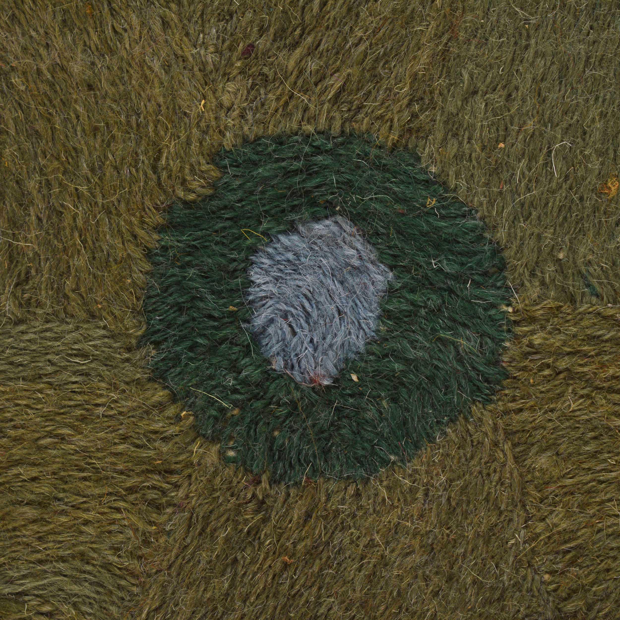 Ivory Color Embroidery Flatweave Kelim 5' 5" x 7' 10" (ft) - No. P34396