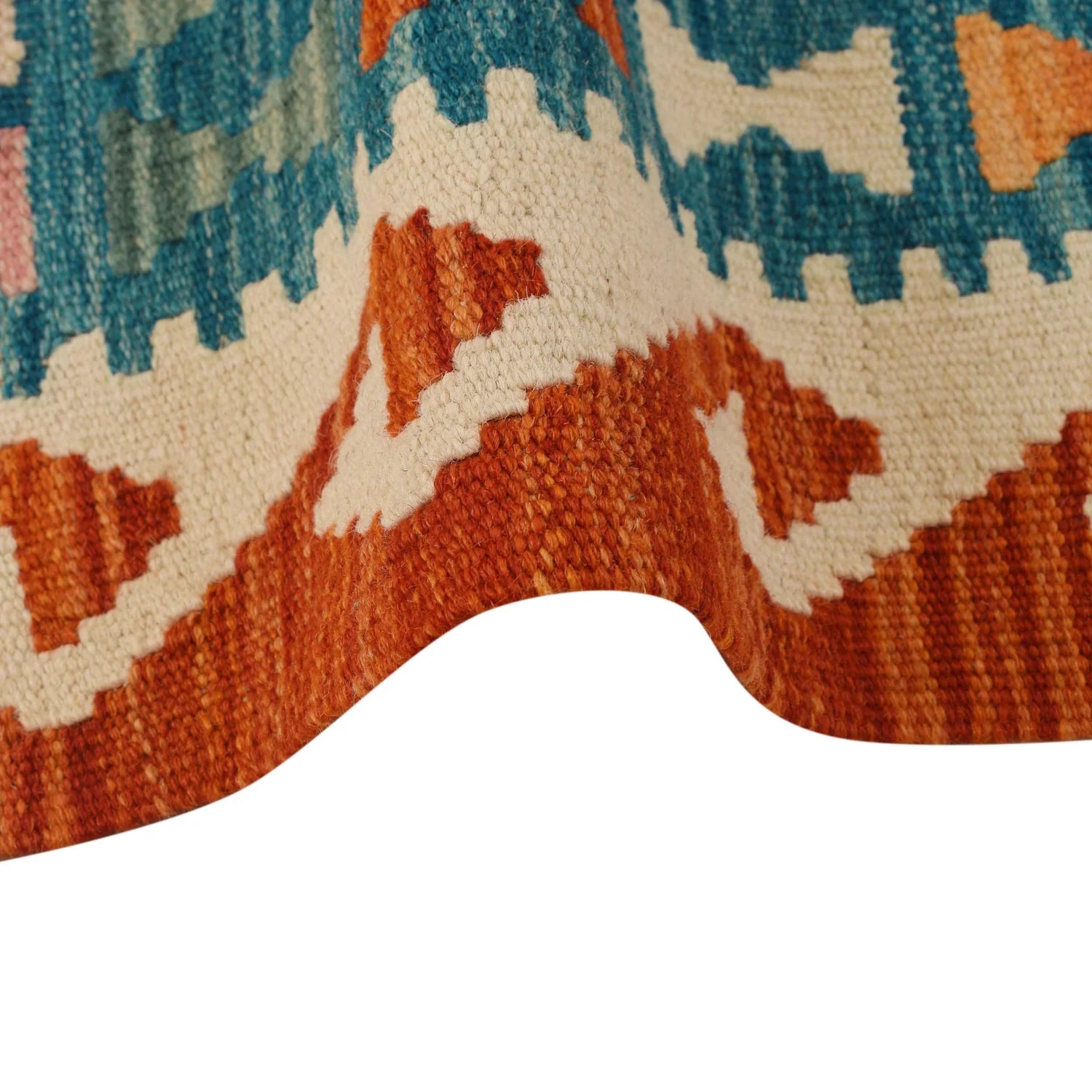 Handmade Natural Wool Kilim Rug 122 × 175 cm – No. P34928