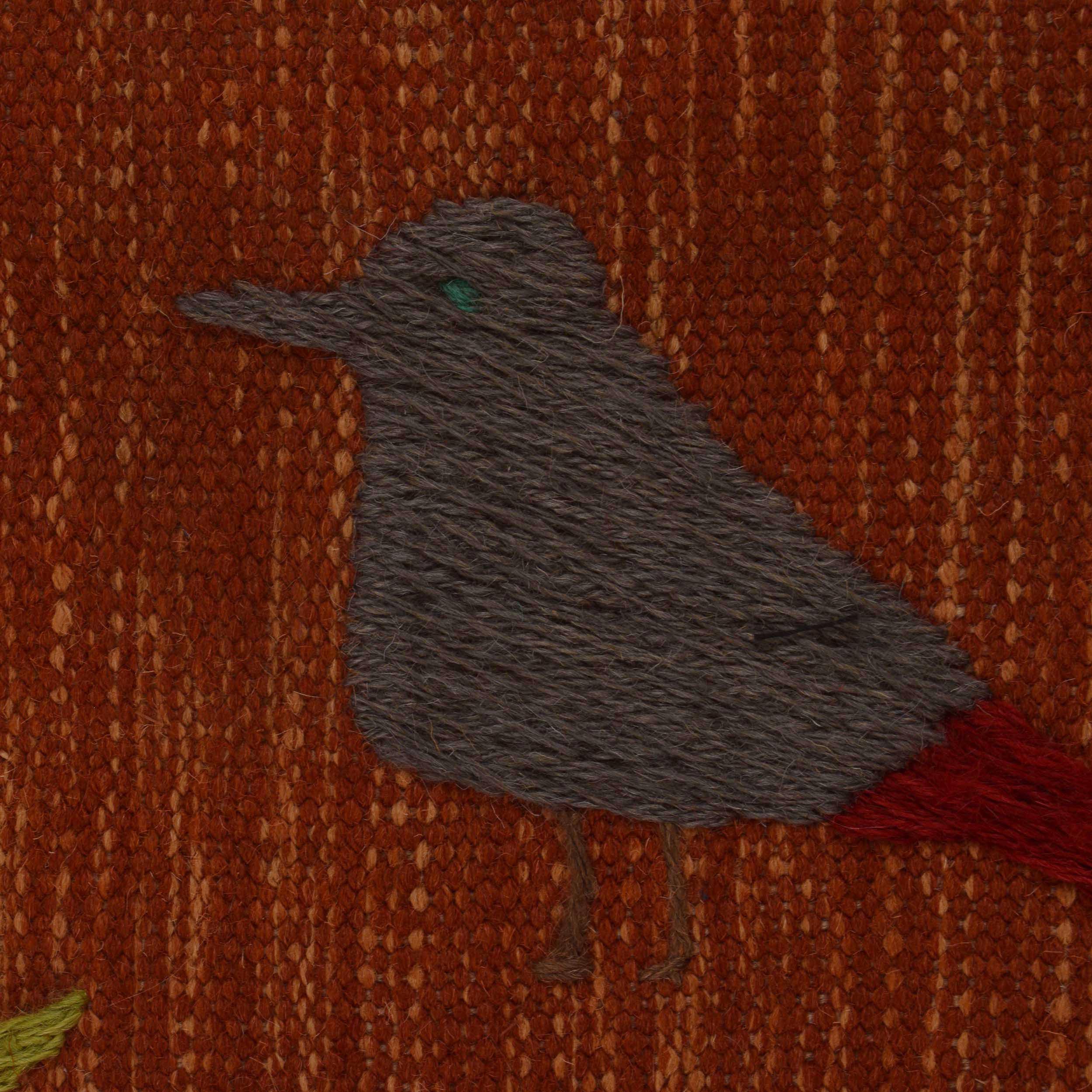 Handmade Embroidery Kilim Red Rug – 79 x 125 cm – P35160