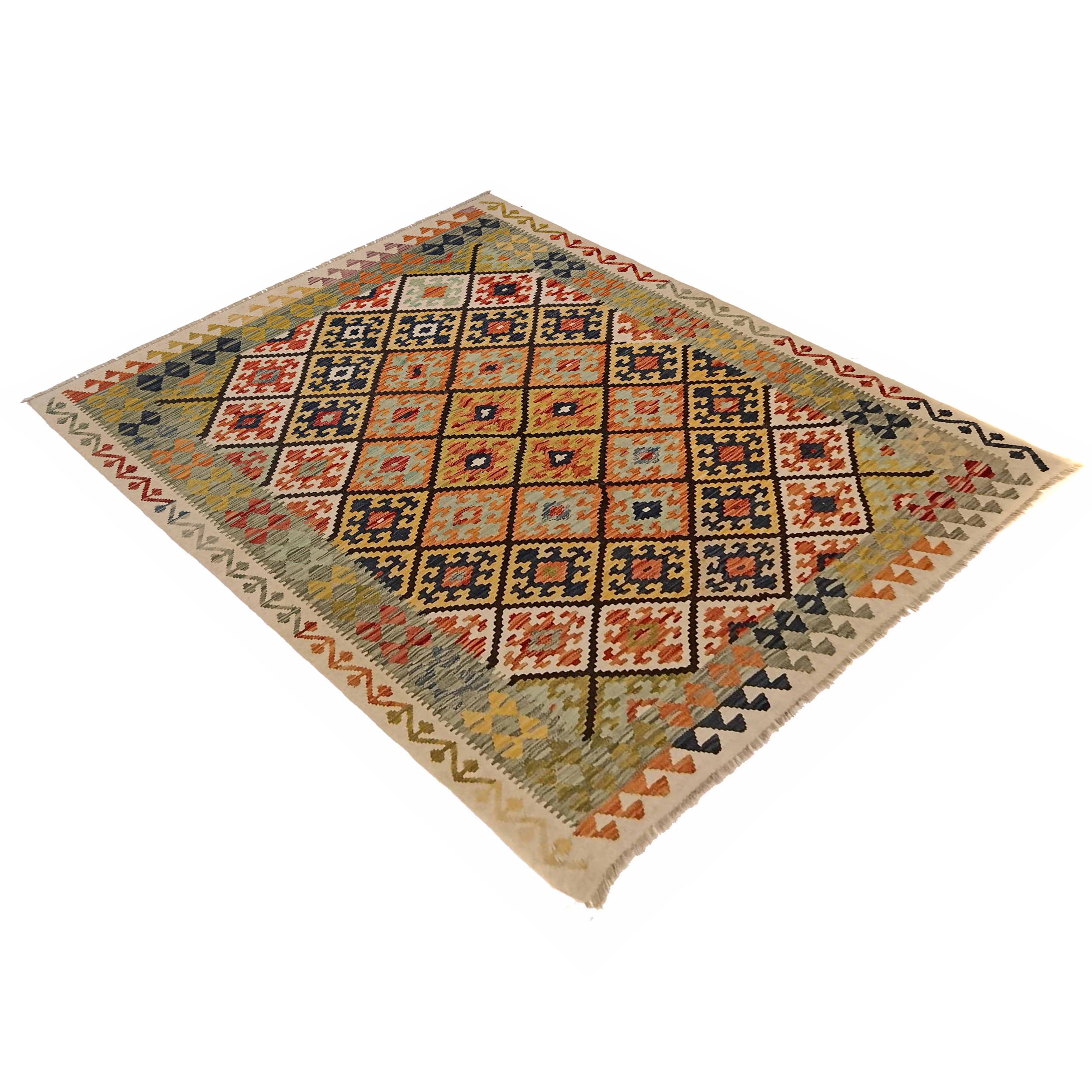 Handmade Vegetable Kelim 5' 7" x 7' 11" (ft) - No. P35224