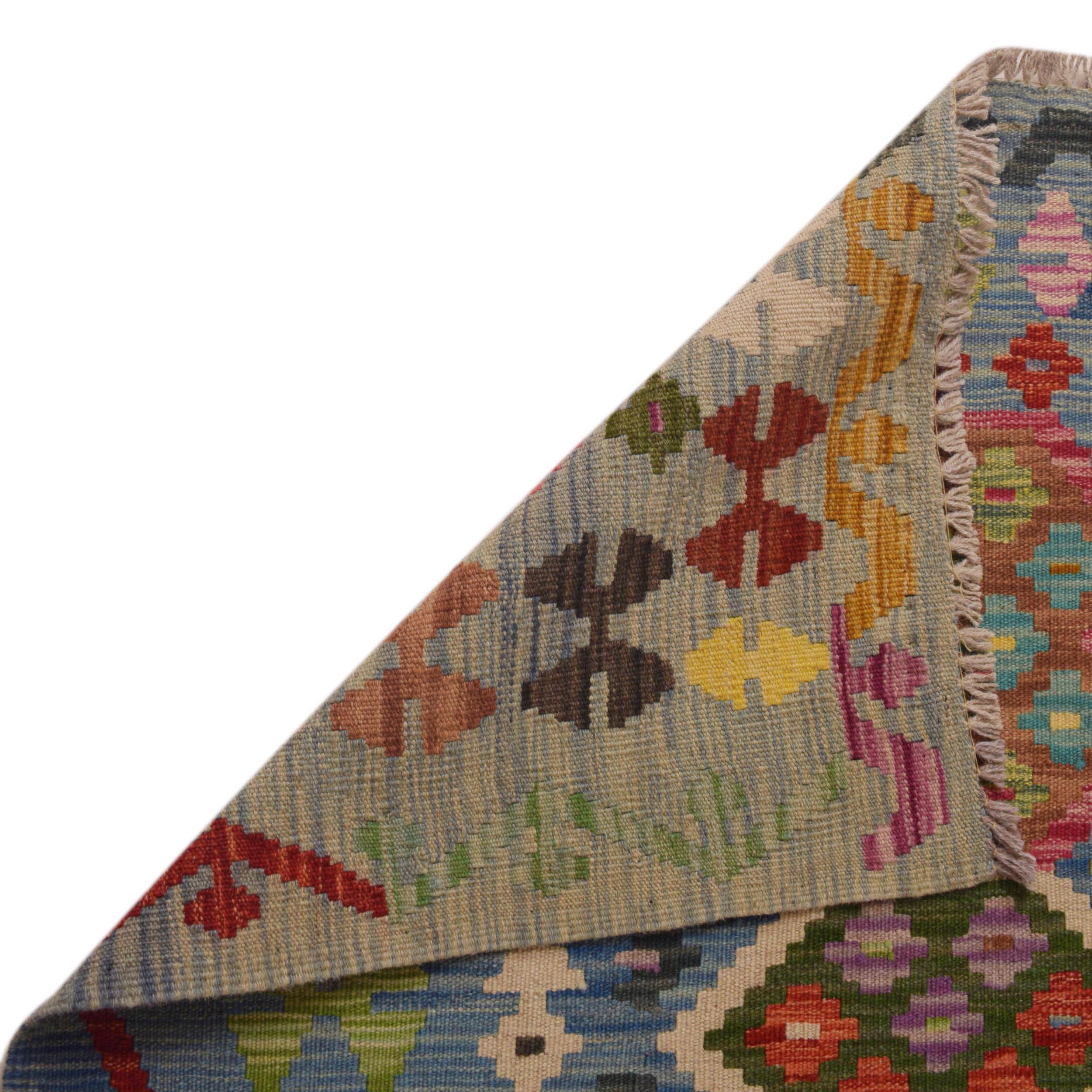 Handmade Vegetable Kilim 6' 7" x 9' 10" (ft) - No. P35227