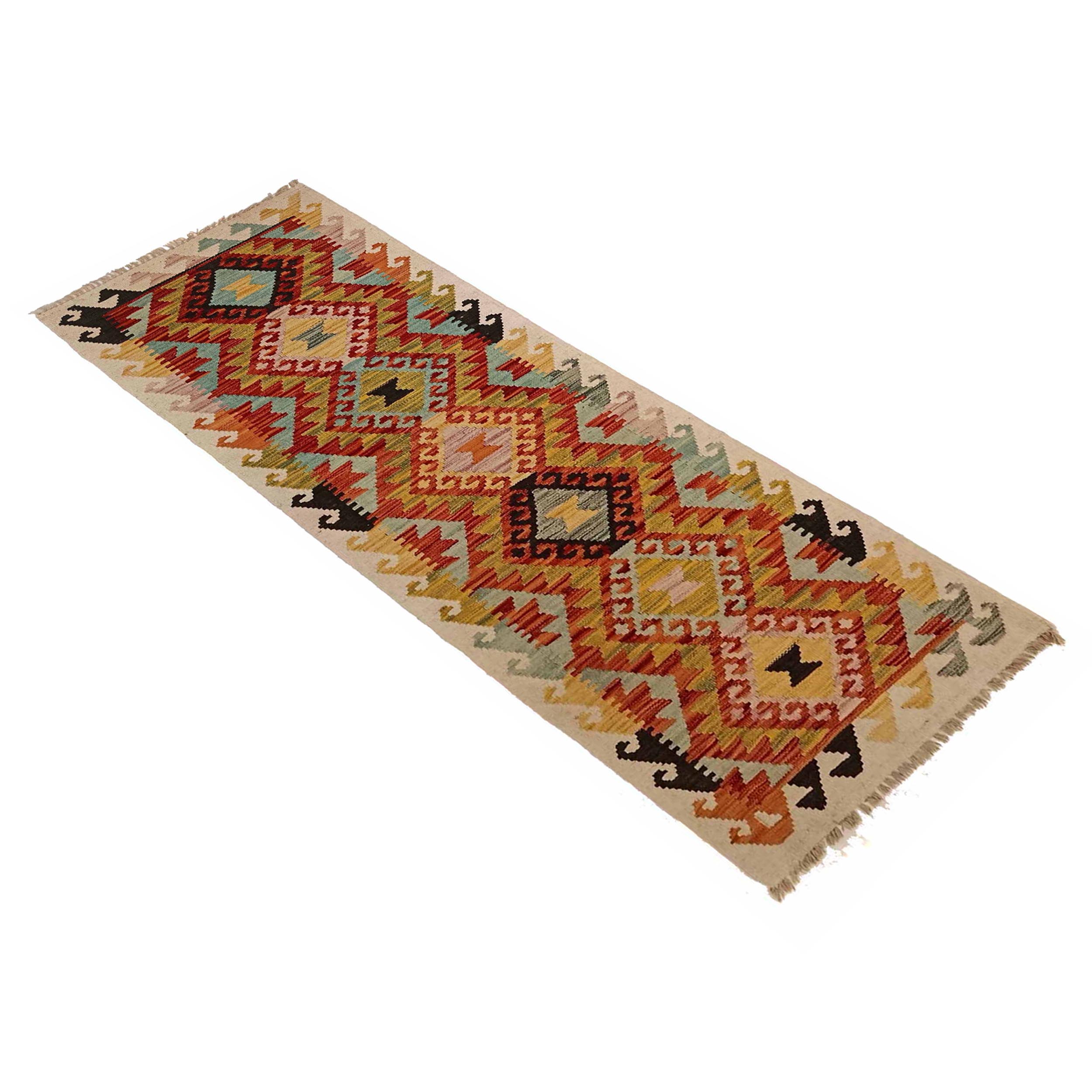 Vegetable Kelim Runner 2' 1" x 6' 9" (ft)- No. P35311