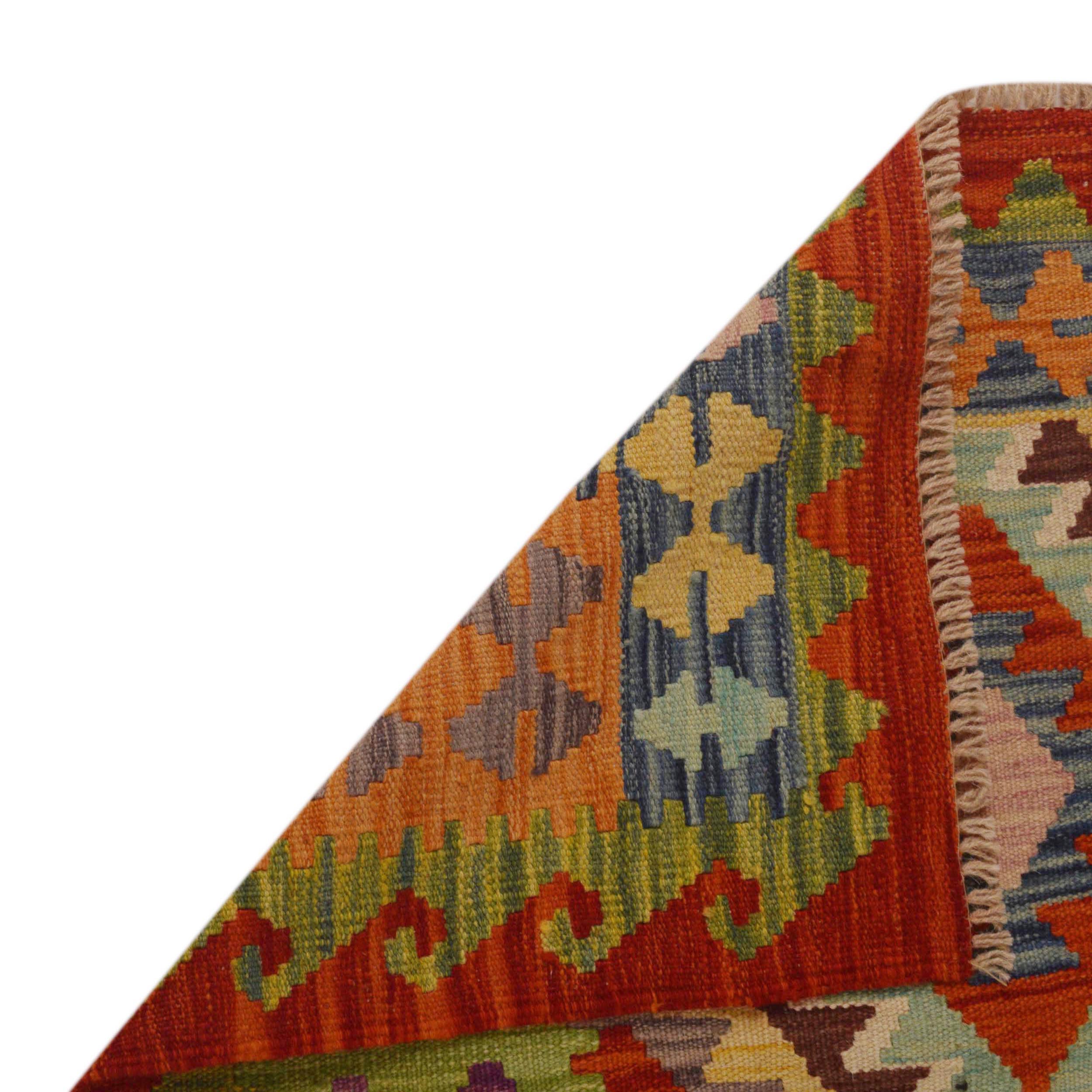 Handmade Vegetable Kelim 3' 3"  x 5' 1" (ft) - No. P35317