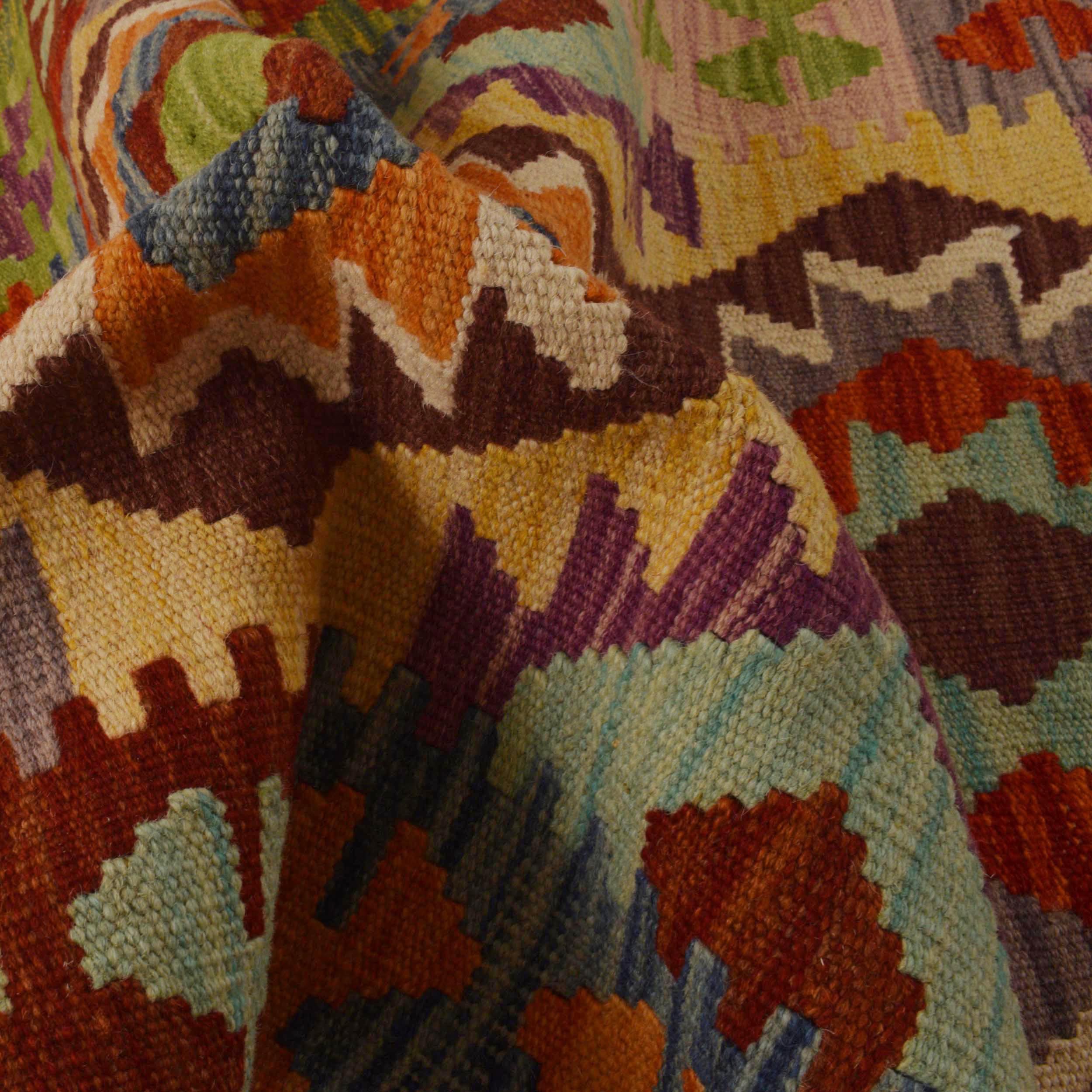 Handmade Vegetable Kelim 3' 3"  x 5' 1" (ft) - No. P35317