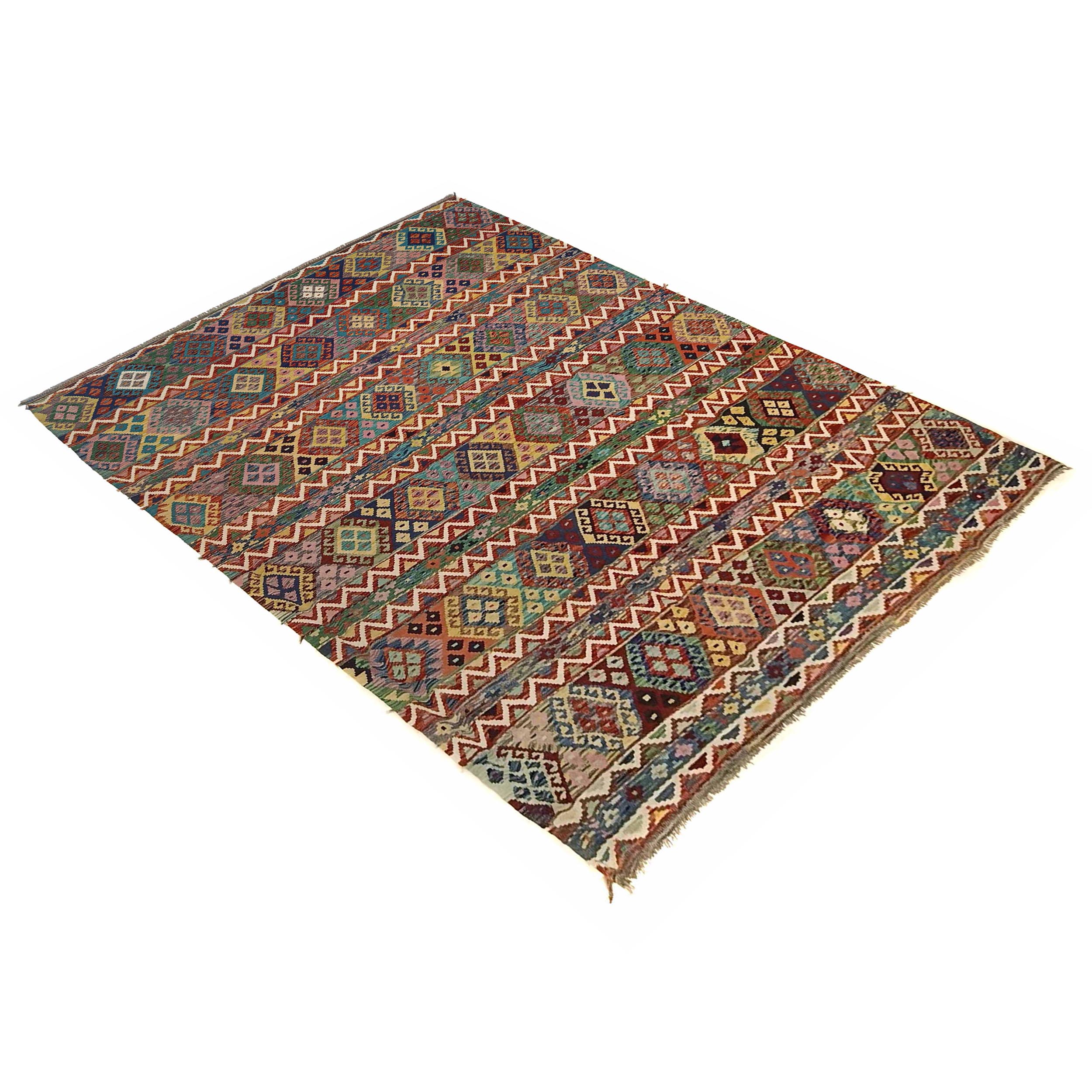 Handmade Vegetable Kilim 8' 2 x 11' 2 (ft) - No. P35384