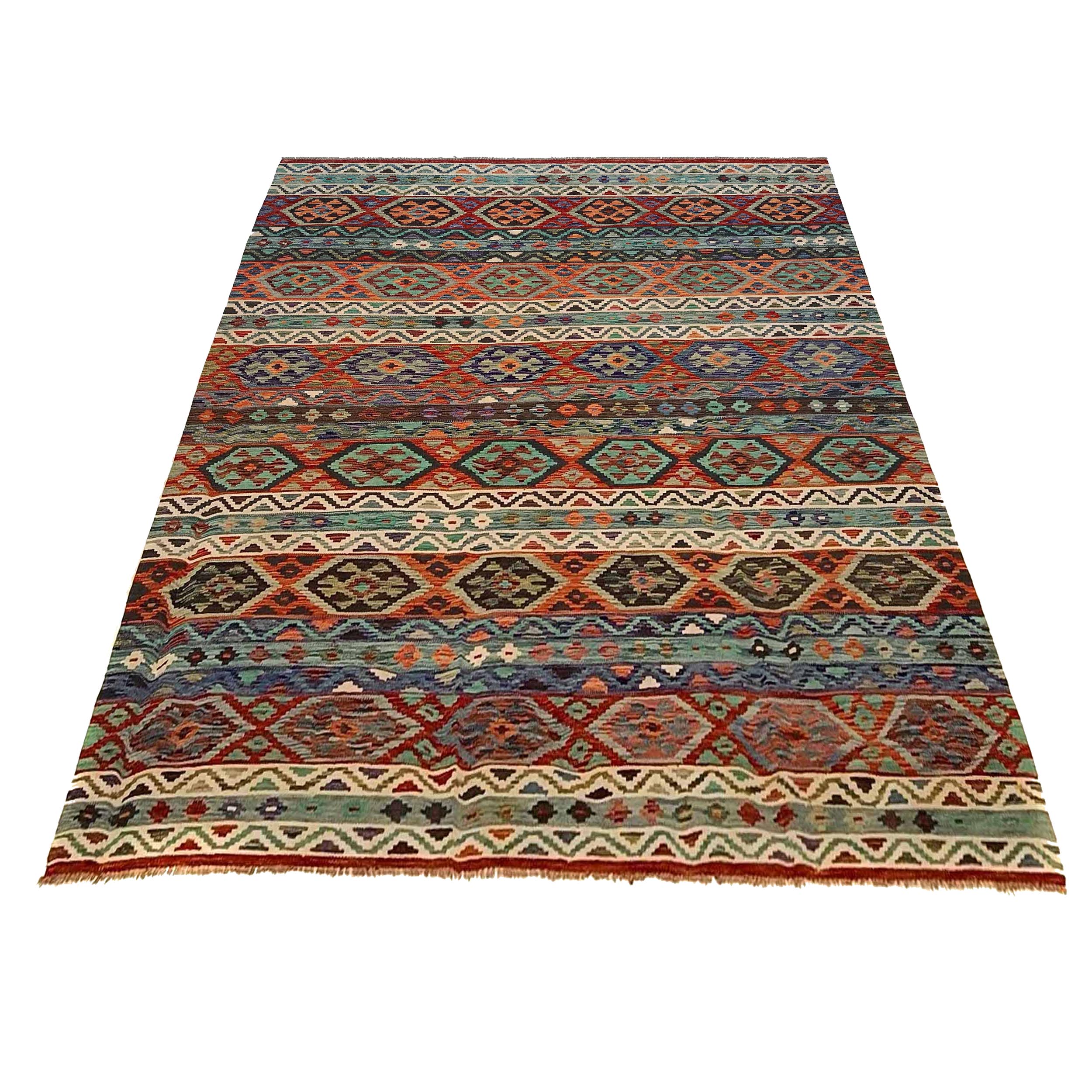 Handmade Vegetable Kelim 8' 3 x 11' 6 (ft) - No. P35385