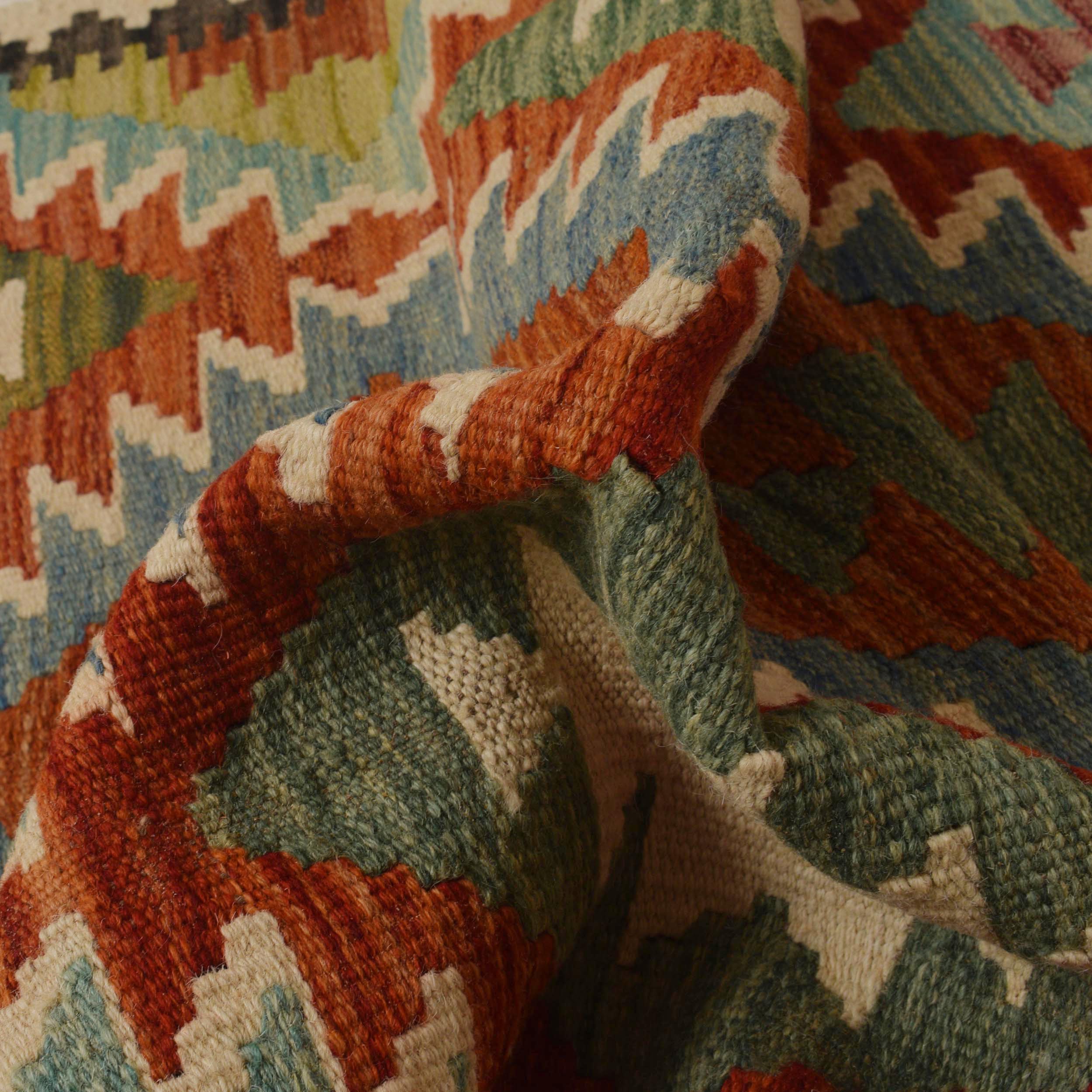 Vegetable Kelim Runner Wool Rug 83 x 198 cm P35502