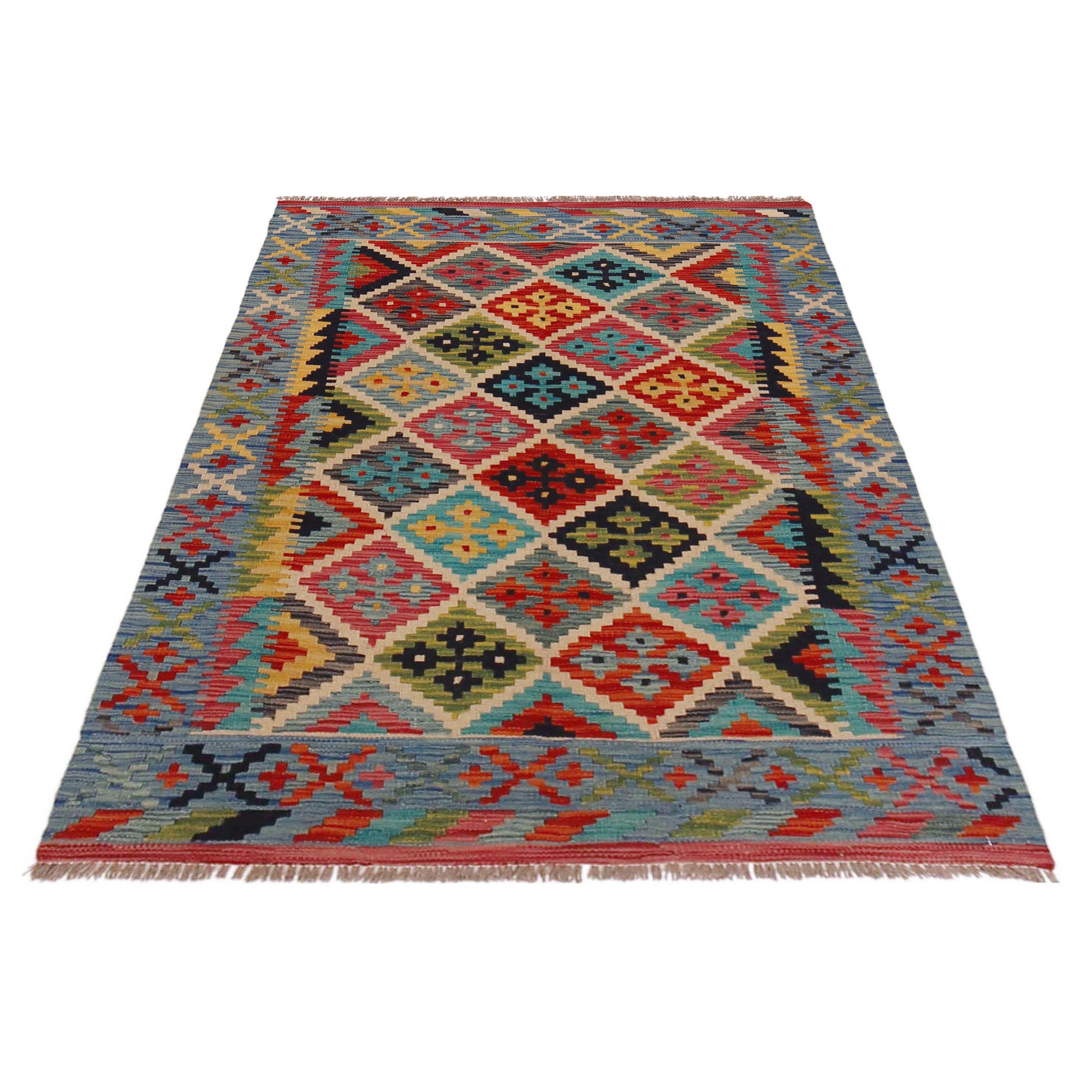 Handmade Wool Area Rug 102 x 143 (cm) (ID P35703)
