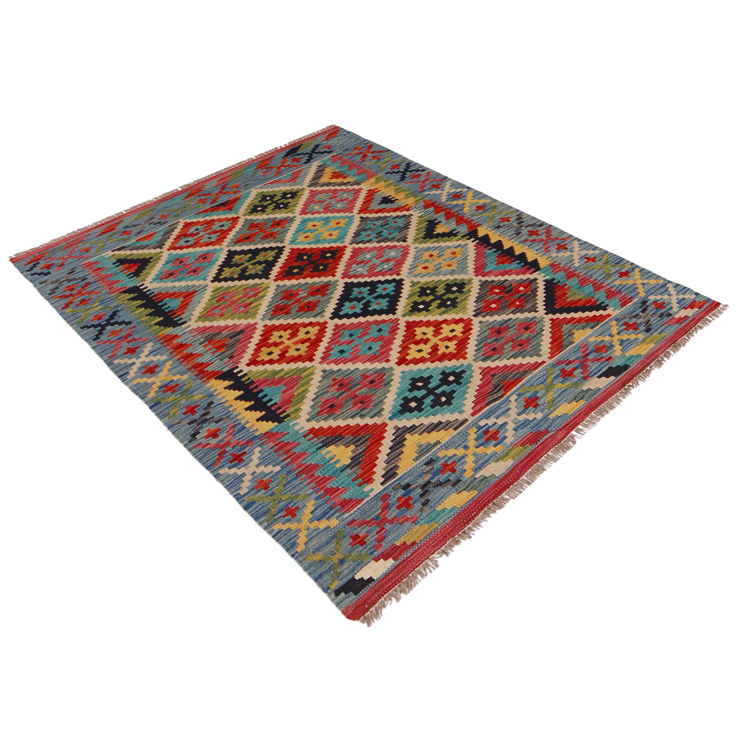 Handmade Wool Area Rug 102 x 143 (cm) (ID P35703)