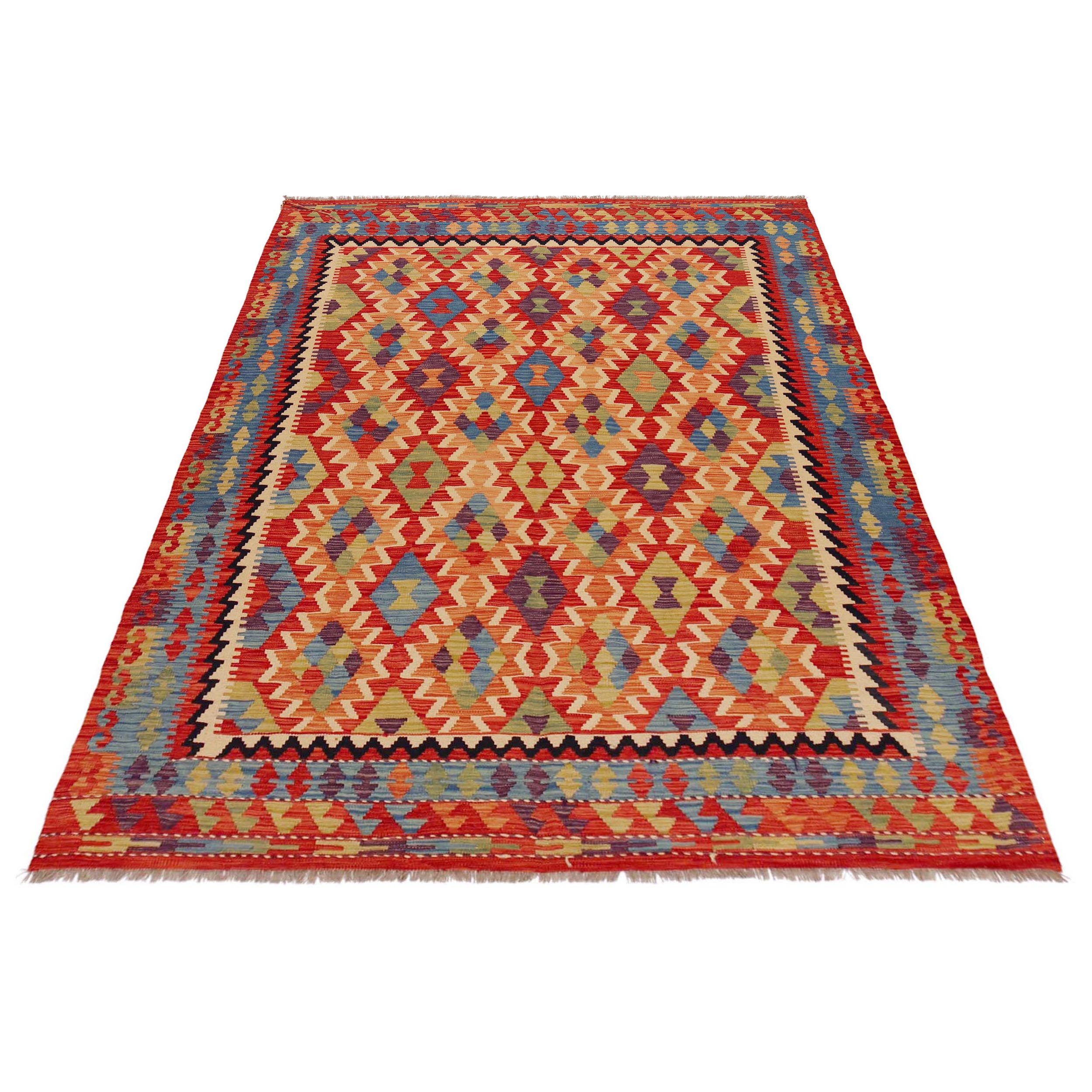 Handmade Wool Kilim Rug 184 x 251 cm (ID P36078)