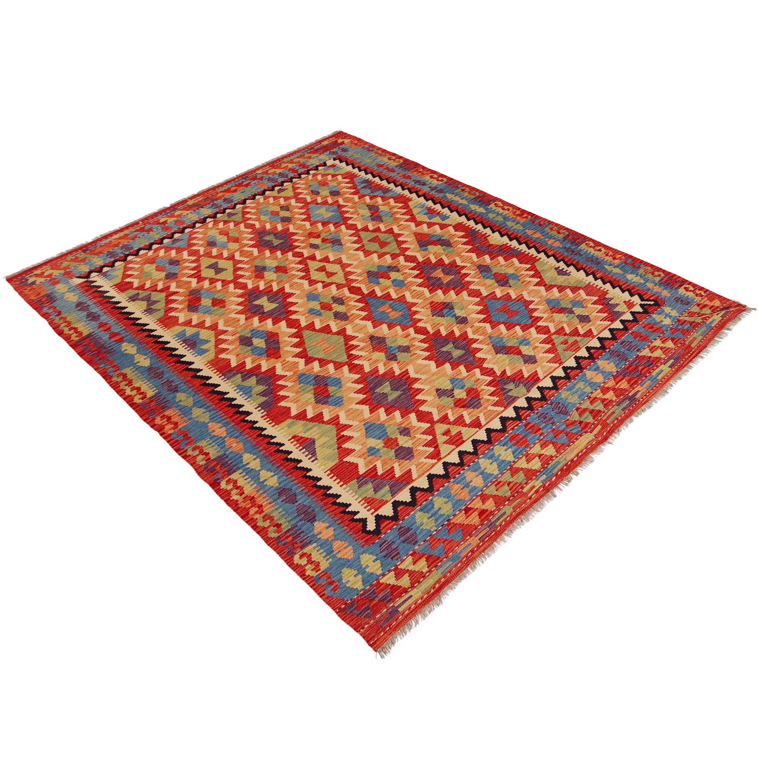 Handmade Wool Kilim Rug 184 x 251 cm (ID P36078)