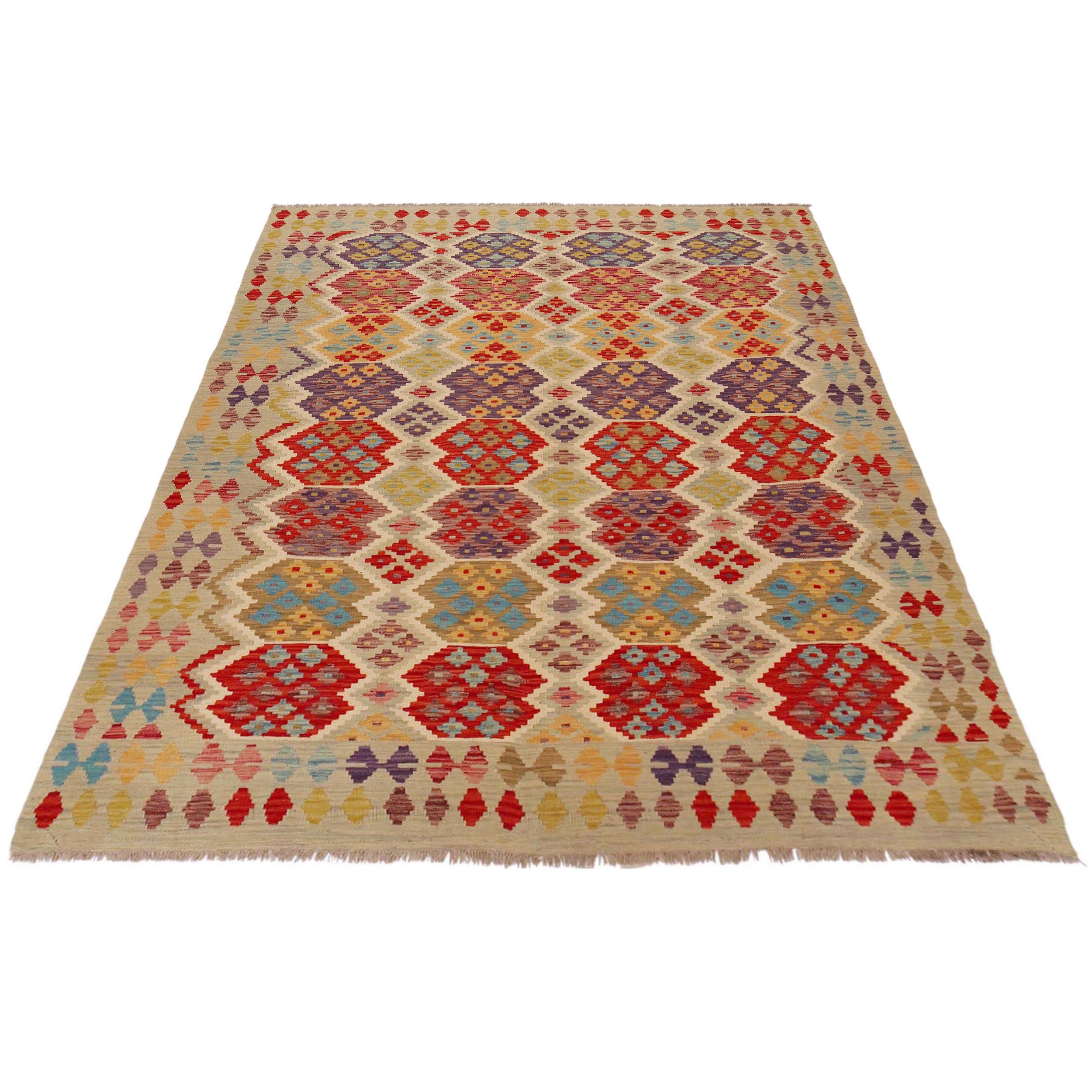 Handmade Wool Kilim Rug 181 x 232 cm (ID P36079)