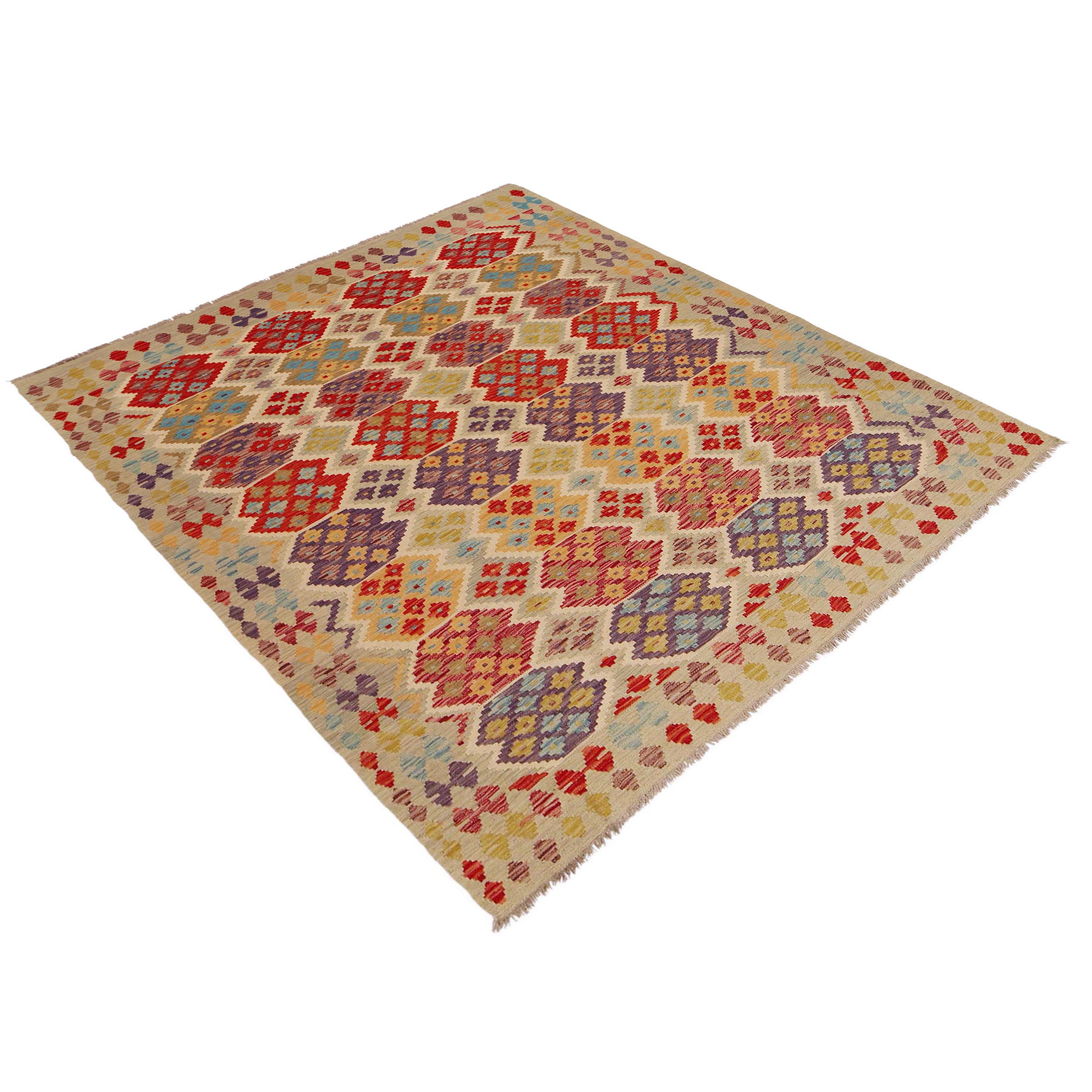 Handmade Wool Kilim Rug 181 x 232 cm (ID P36079)