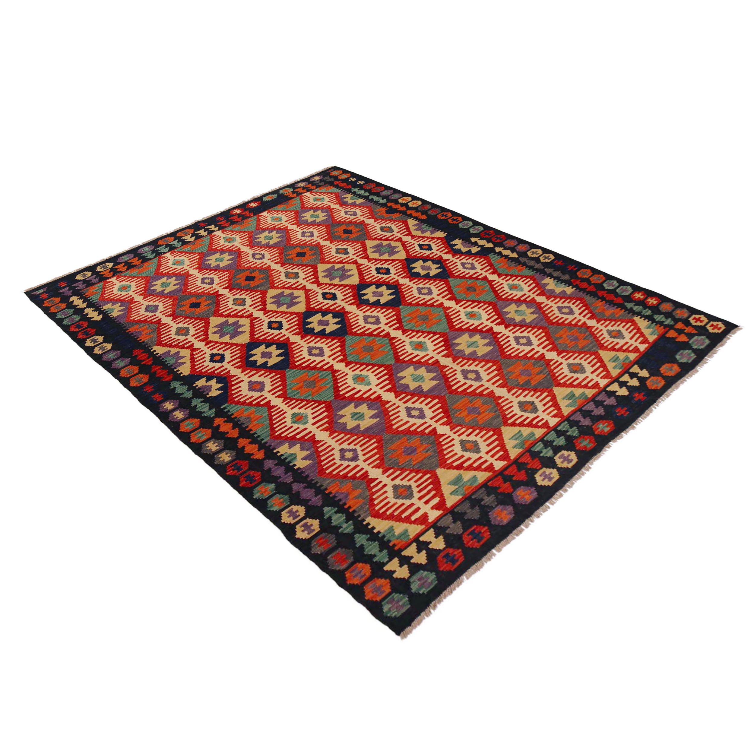 Handmade Wool Kilim Area Rug 175 x 240 cm (ID-P36080)