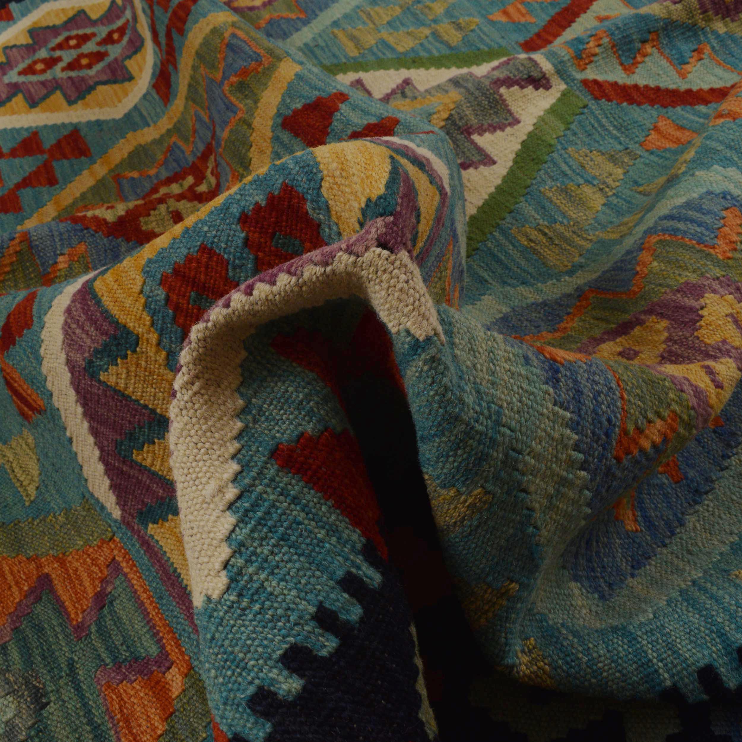 Handmade Wool Kilim Area Rug Premium Oriental 72x100in (ID P36082)