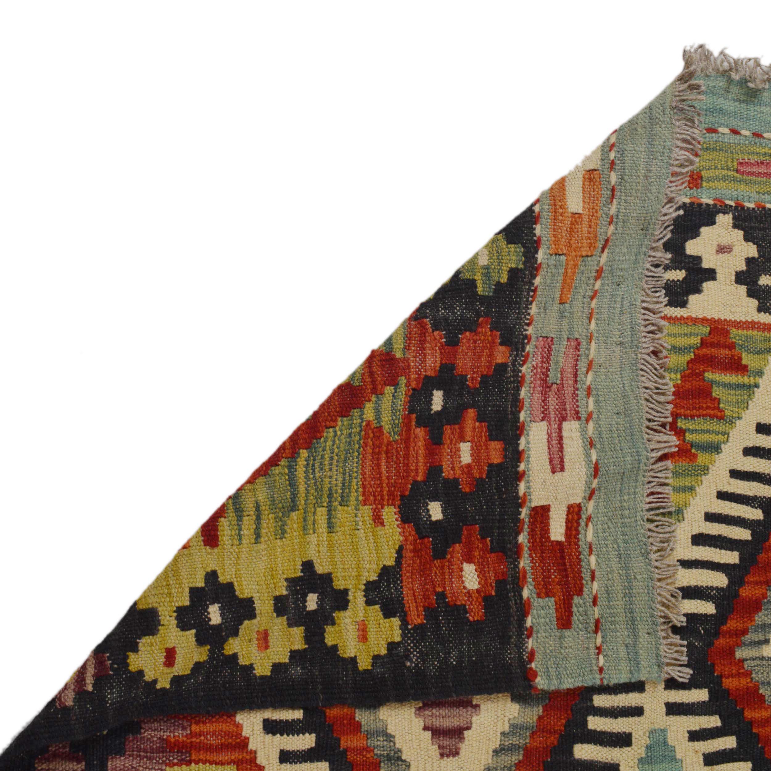 Handmade Wool Kilim Area Rug, Premium Oriental Carpet (ID P36085)