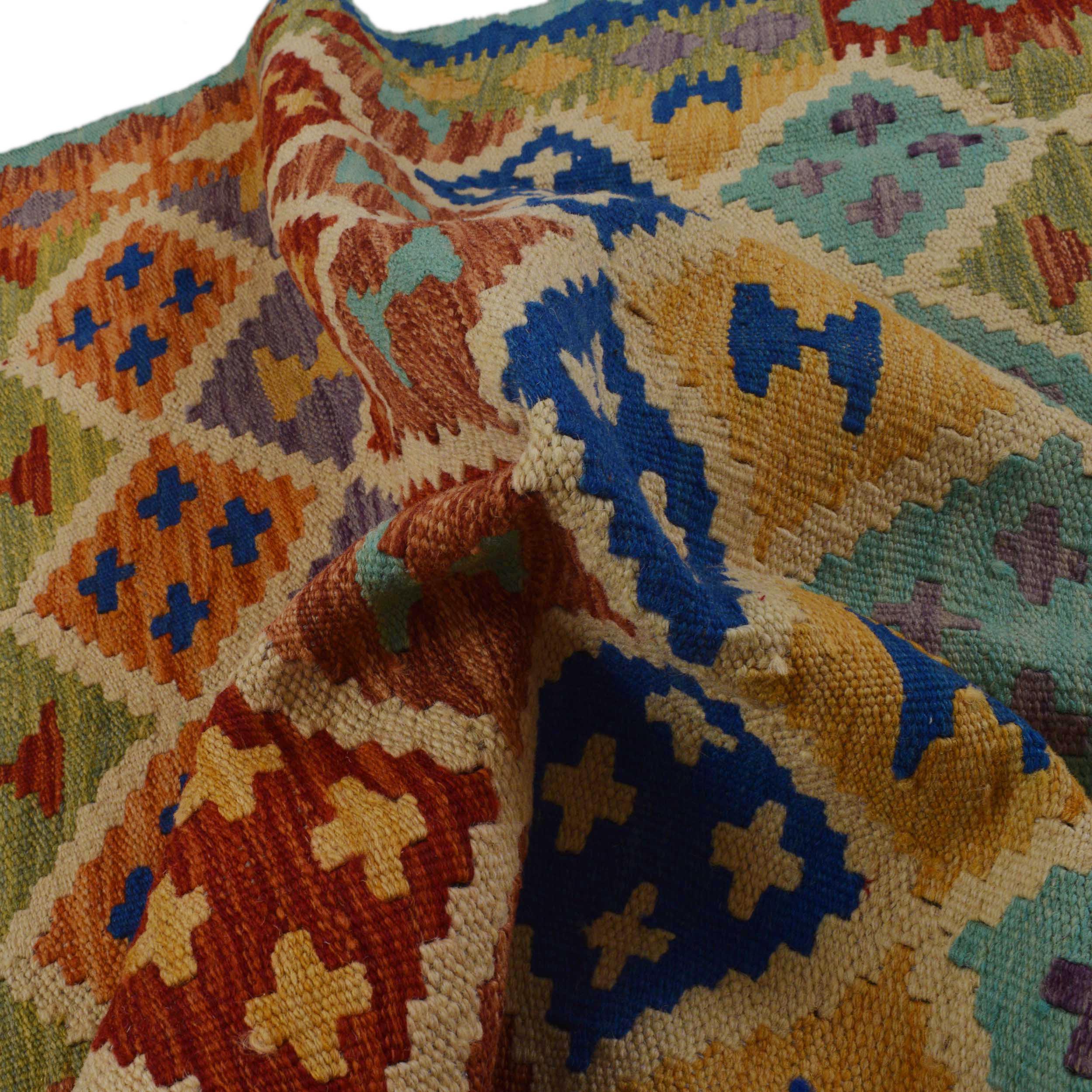 Handmade Wool Kilim Area Rug 103x150 cm (ID P36087)