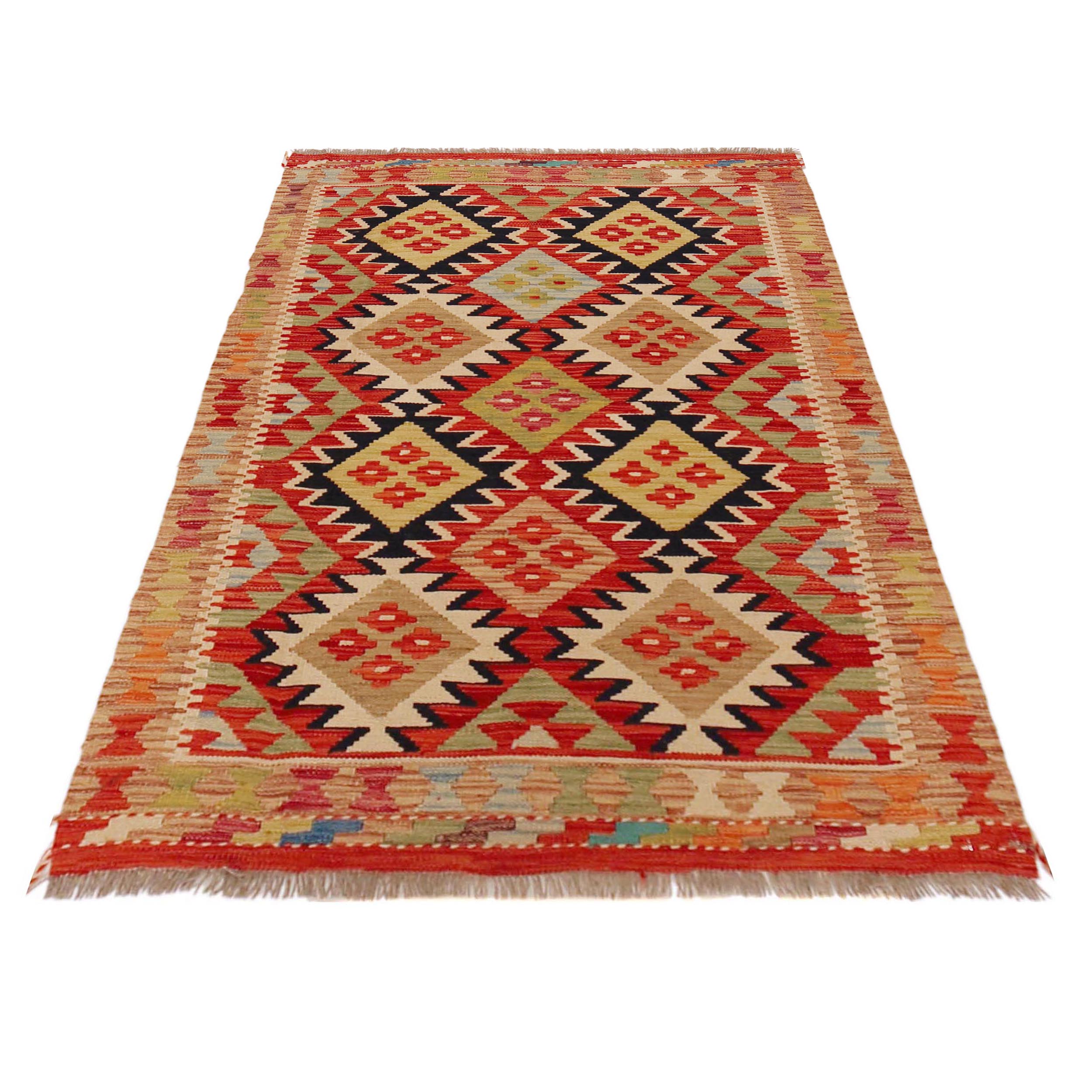 Handmade Wool Kilim Rug 100 x 152 cm (ID 36090)