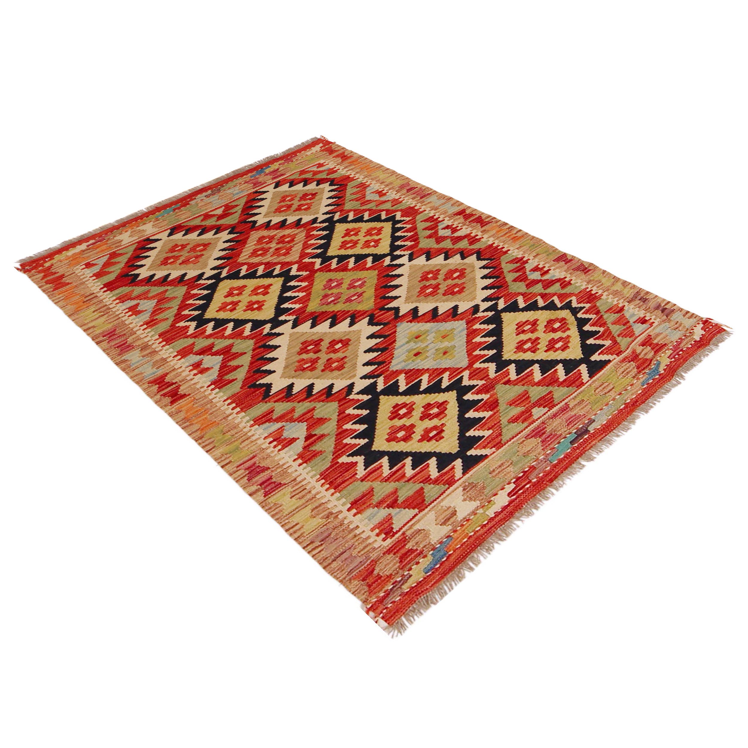Handmade Wool Kilim Rug 100 x 152 cm (ID 36090)