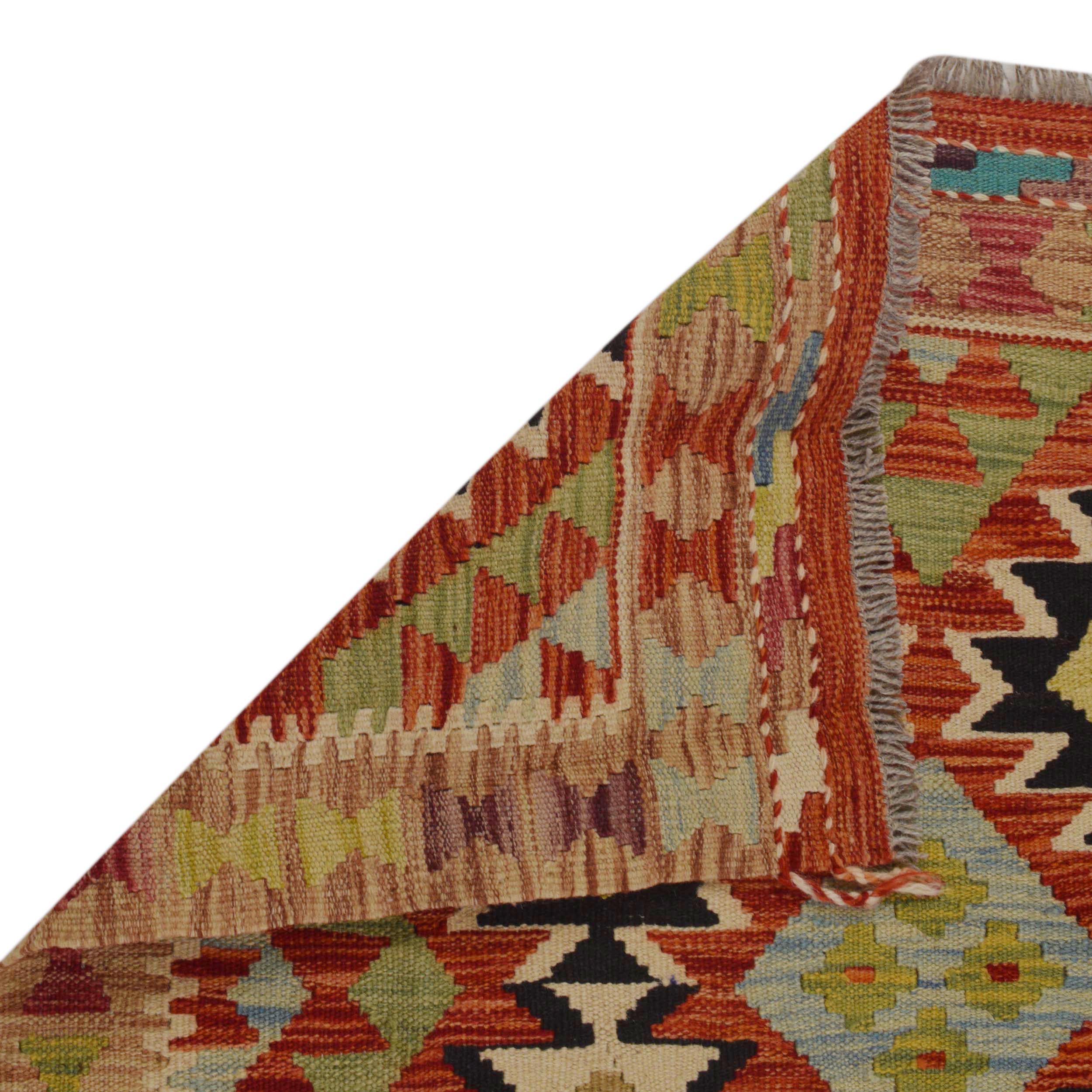 Handmade Wool Kilim Rug 100 x 152 cm (ID 36090)