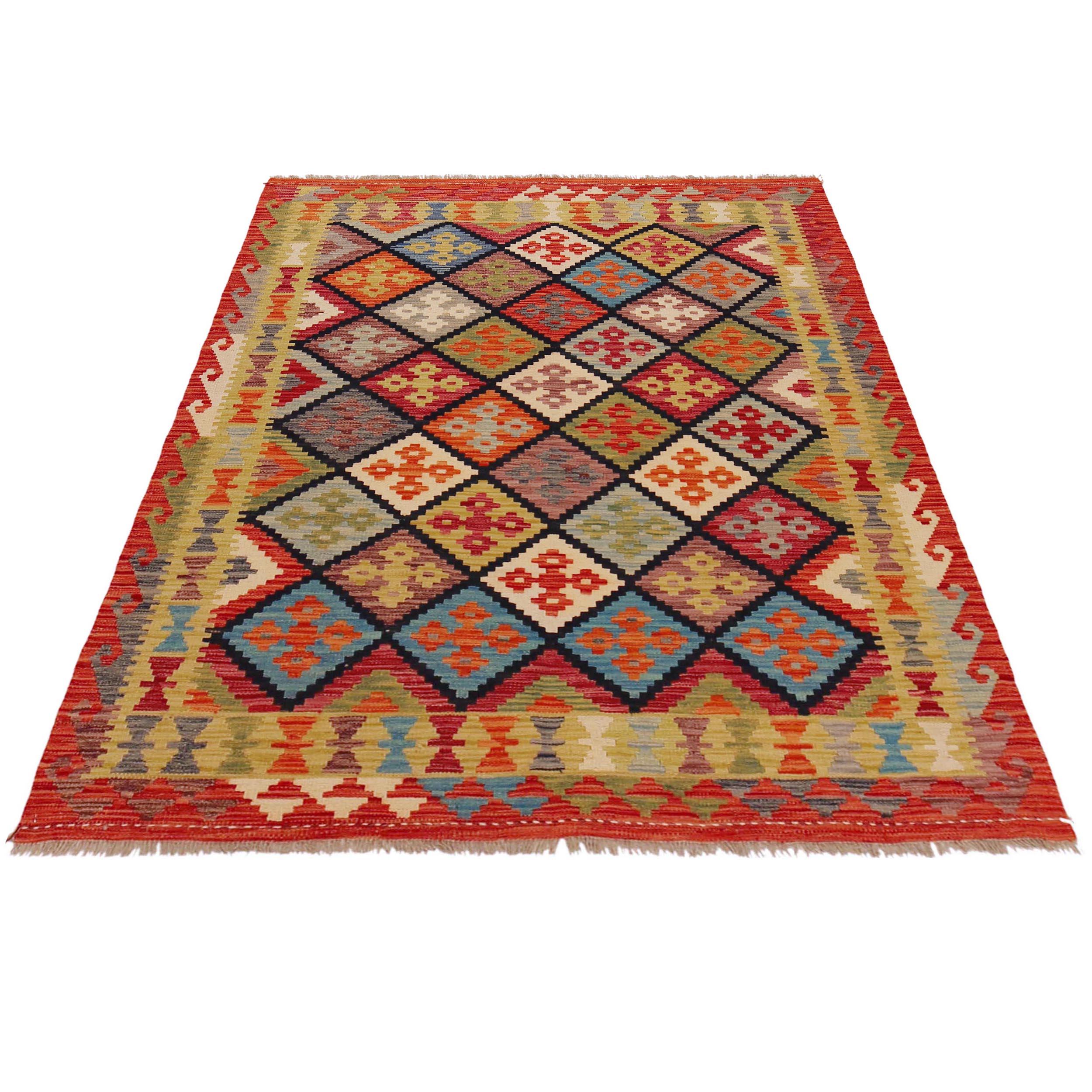 Handmade Wool Area Rug 150 x 192 (cm) (ID 36097)