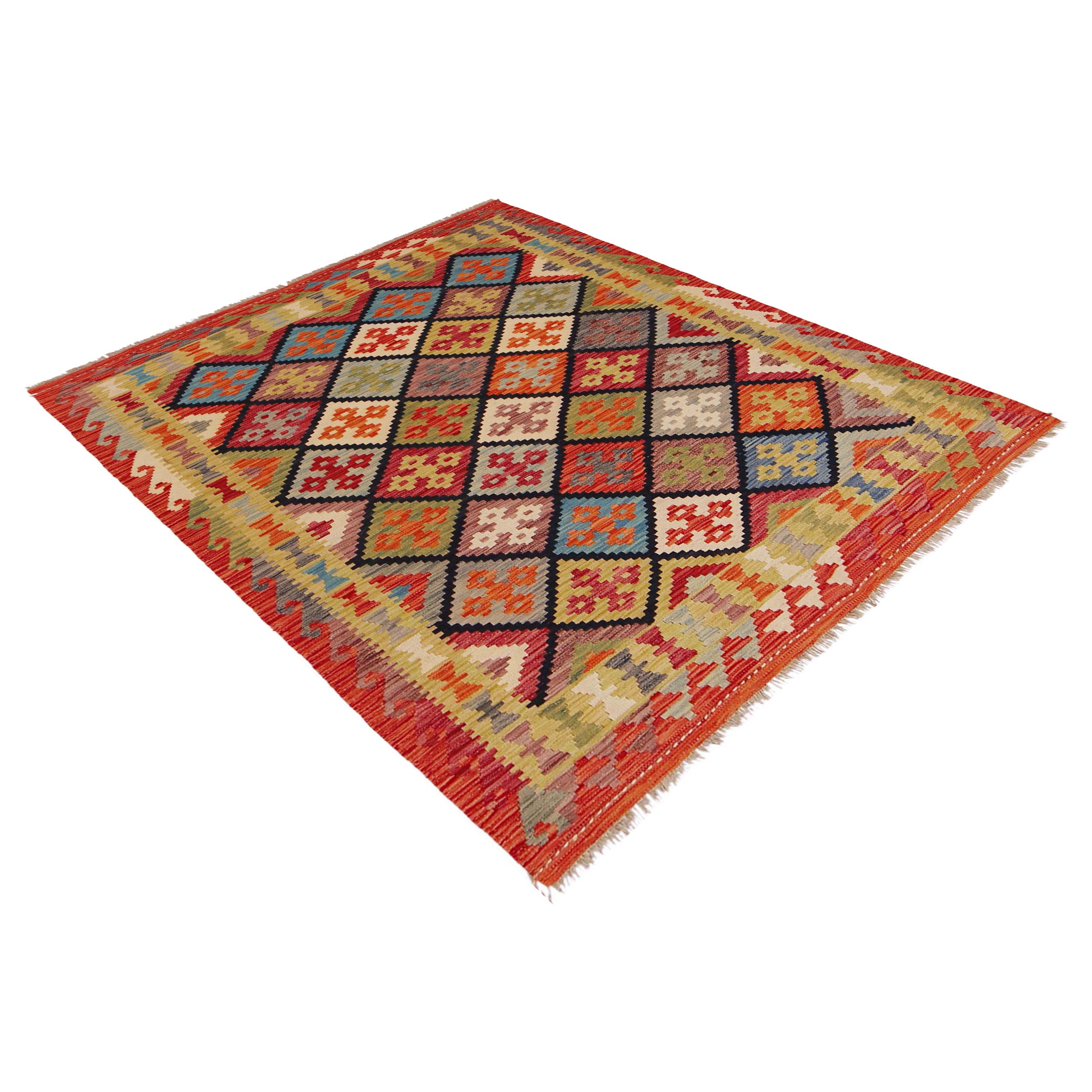 Handmade Wool Area Rug 150 x 192 (cm) (ID 36097)