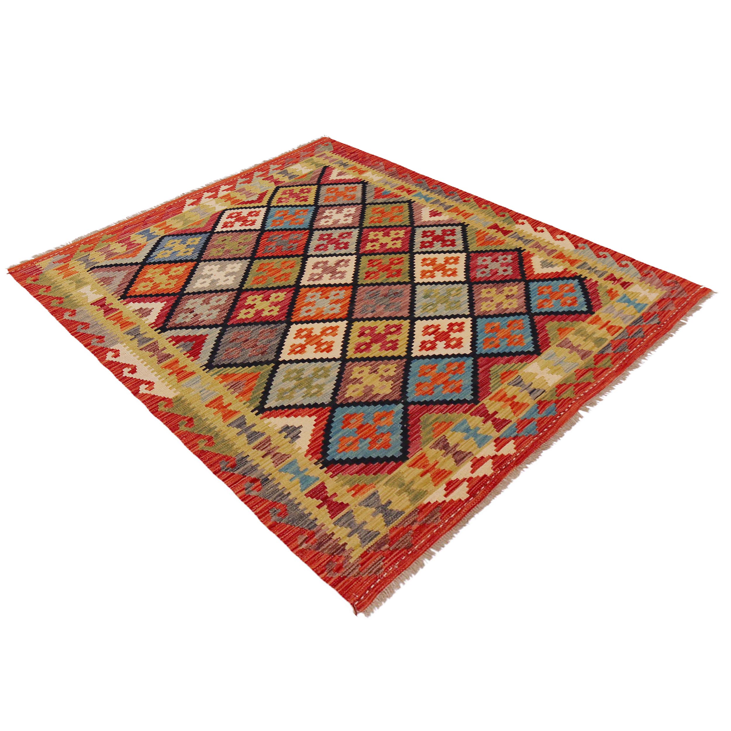 Handmade Wool Area Rug 150 x 192 (cm) (ID 36097)
