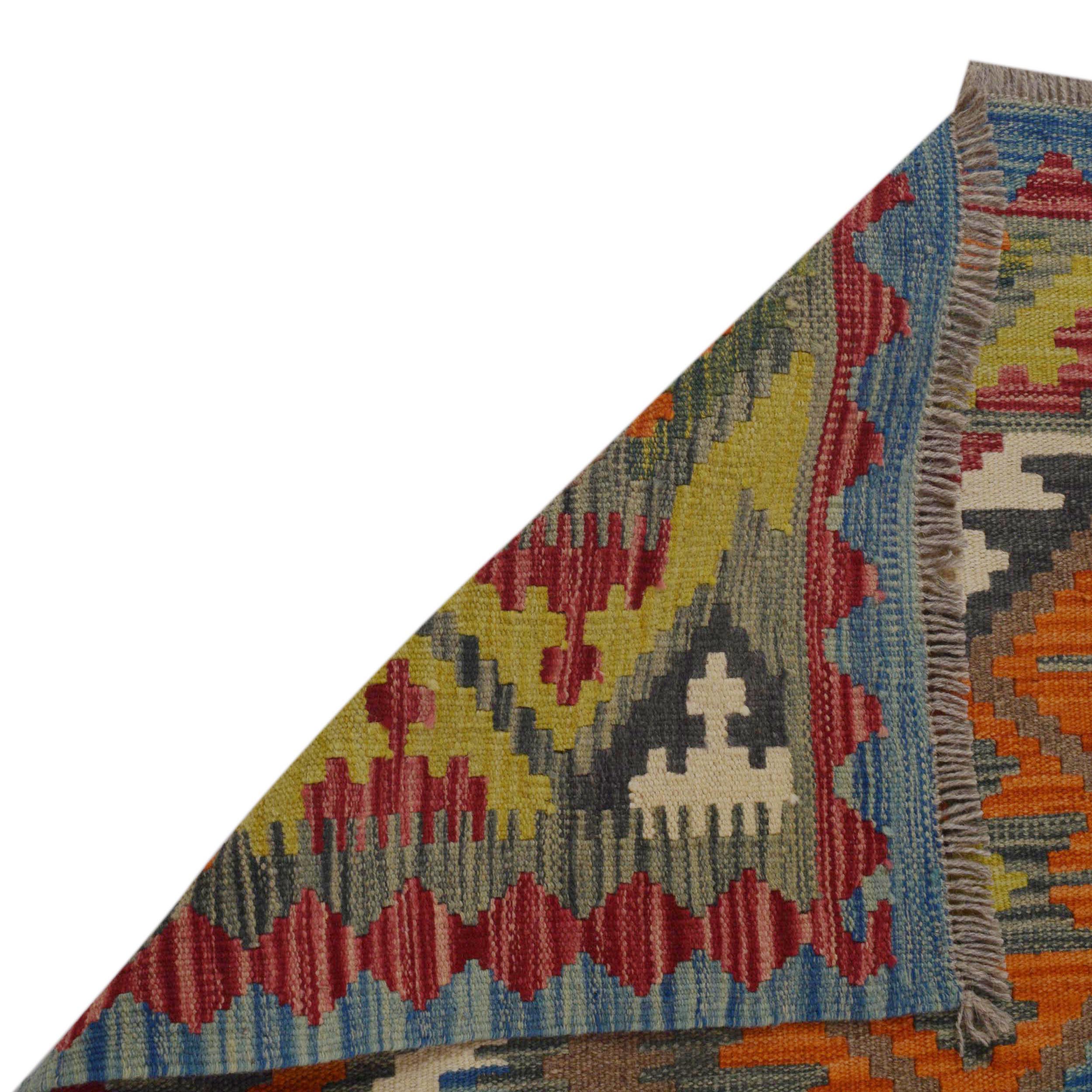 Handmade Wool Kilim Oriental Area Rug 158x203 cm (ID P36098)