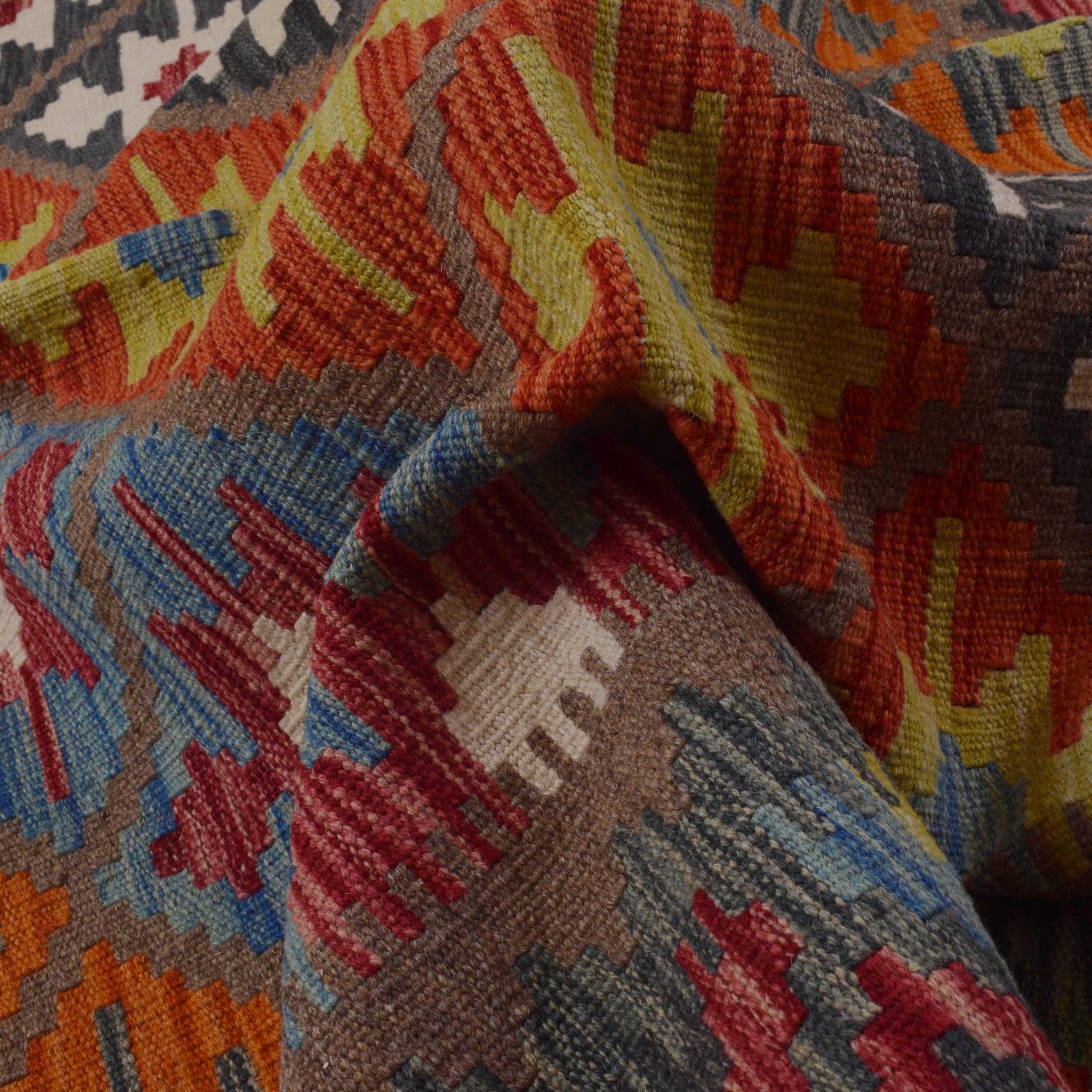 Handmade Wool Kilim Oriental Area Rug 158x203 cm (ID P36098)