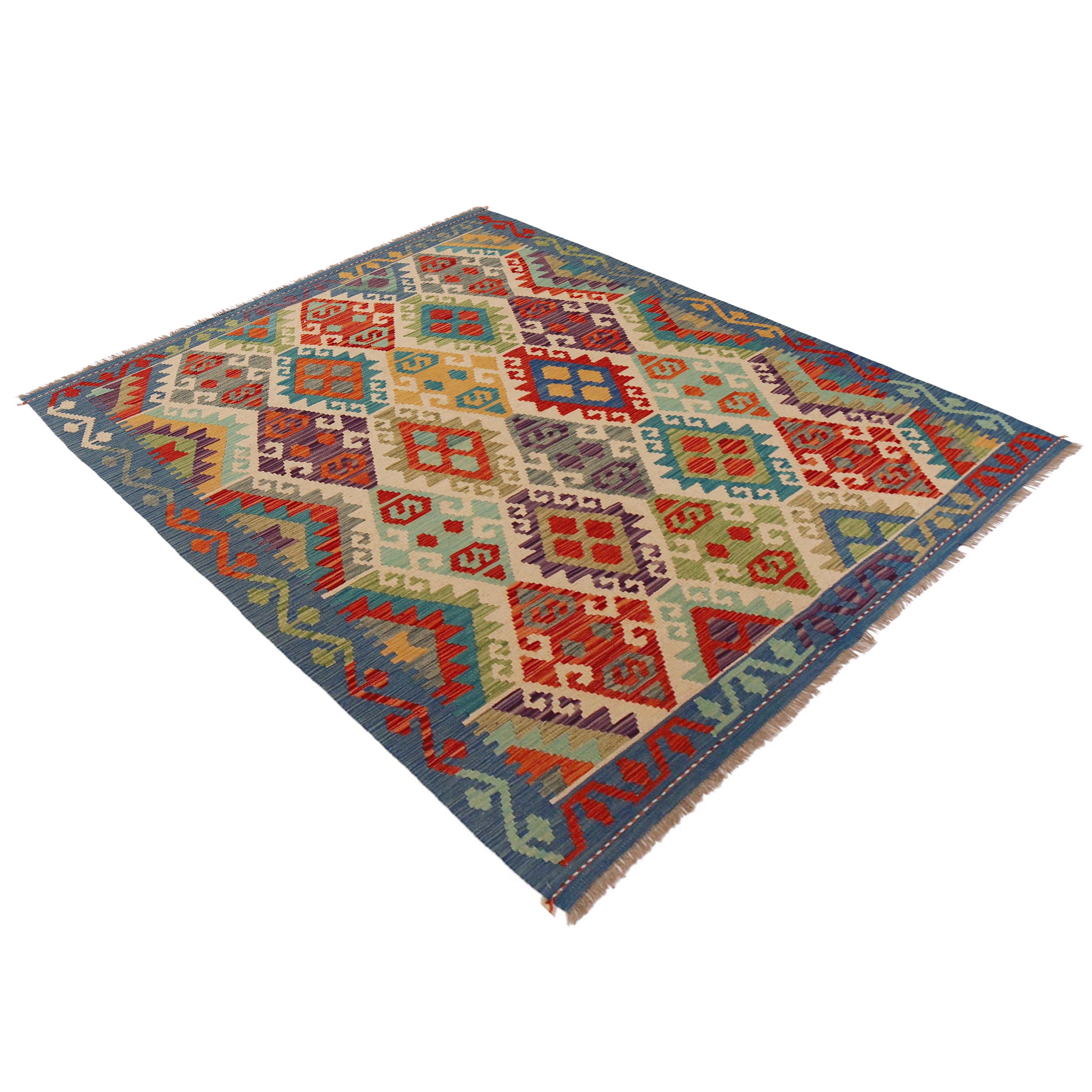 Handmade Wool Kilim Rug 59.8 x 81.1 in (ID P36099)