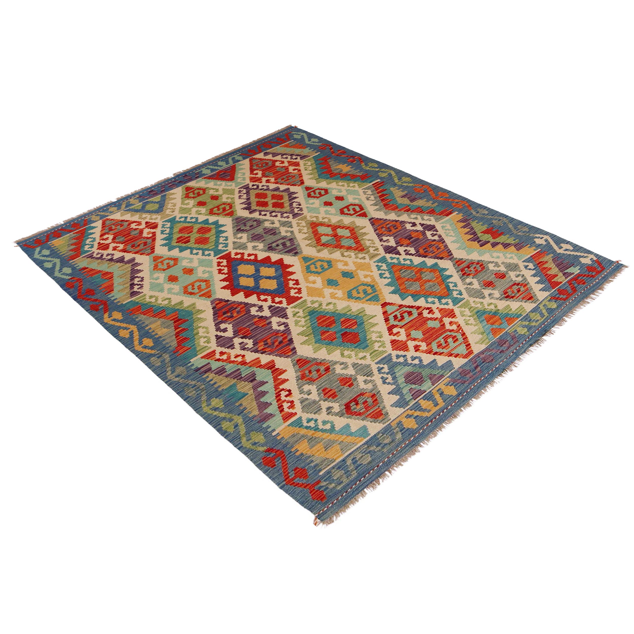Handmade Wool Kilim Rug 59.8 x 81.1 in (ID P36099)