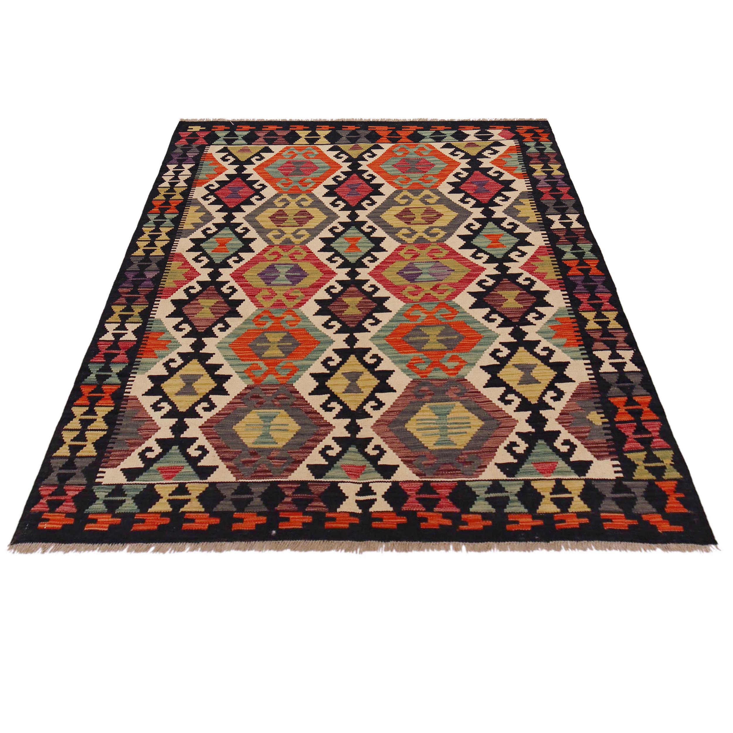 Handmade Premium Wool Area Rug 154 x 193 cm (ID P36103)