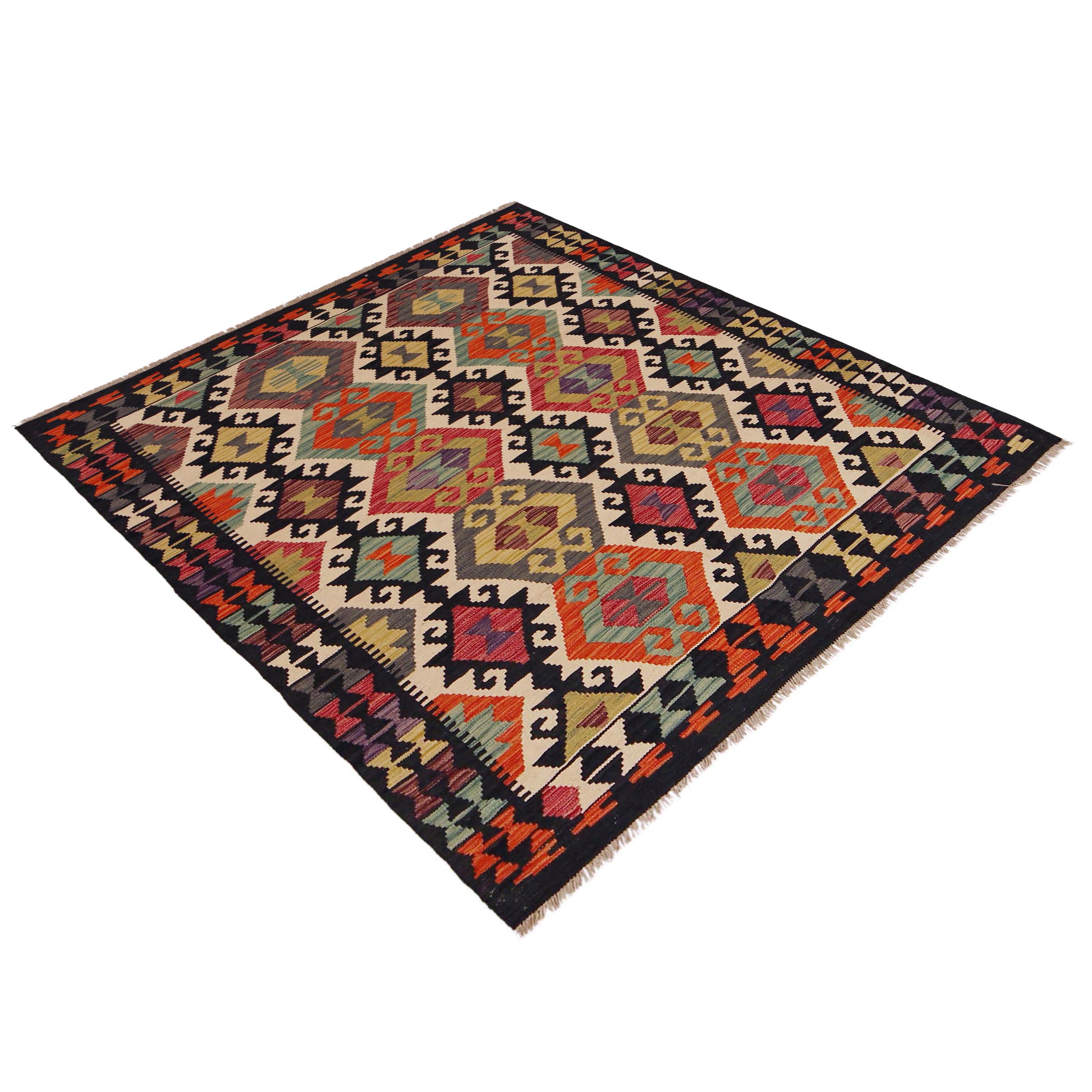 Handmade Premium Wool Area Rug 154 x 193 cm (ID P36103)