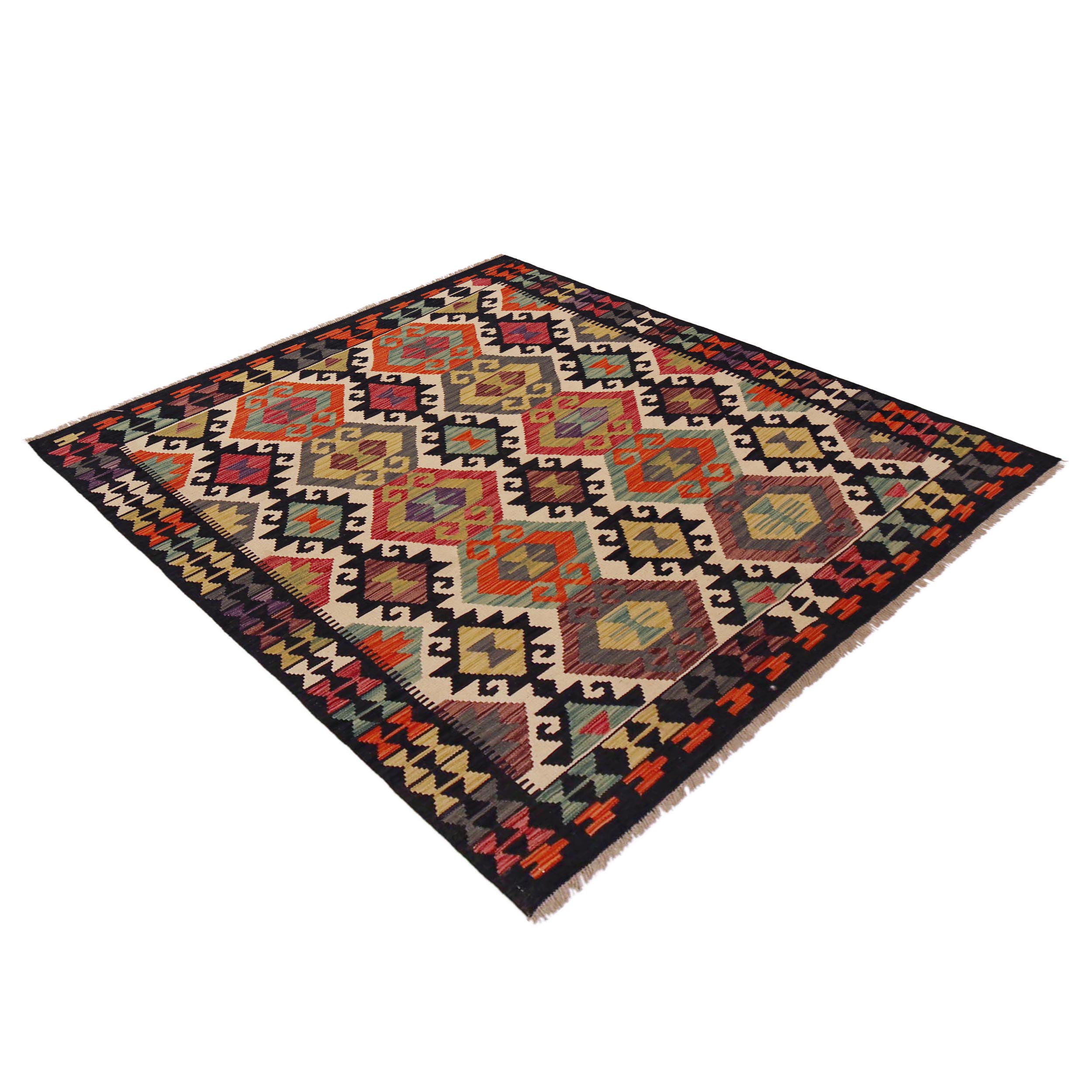Handmade Premium Wool Area Rug 154 x 193 cm (ID P36103)