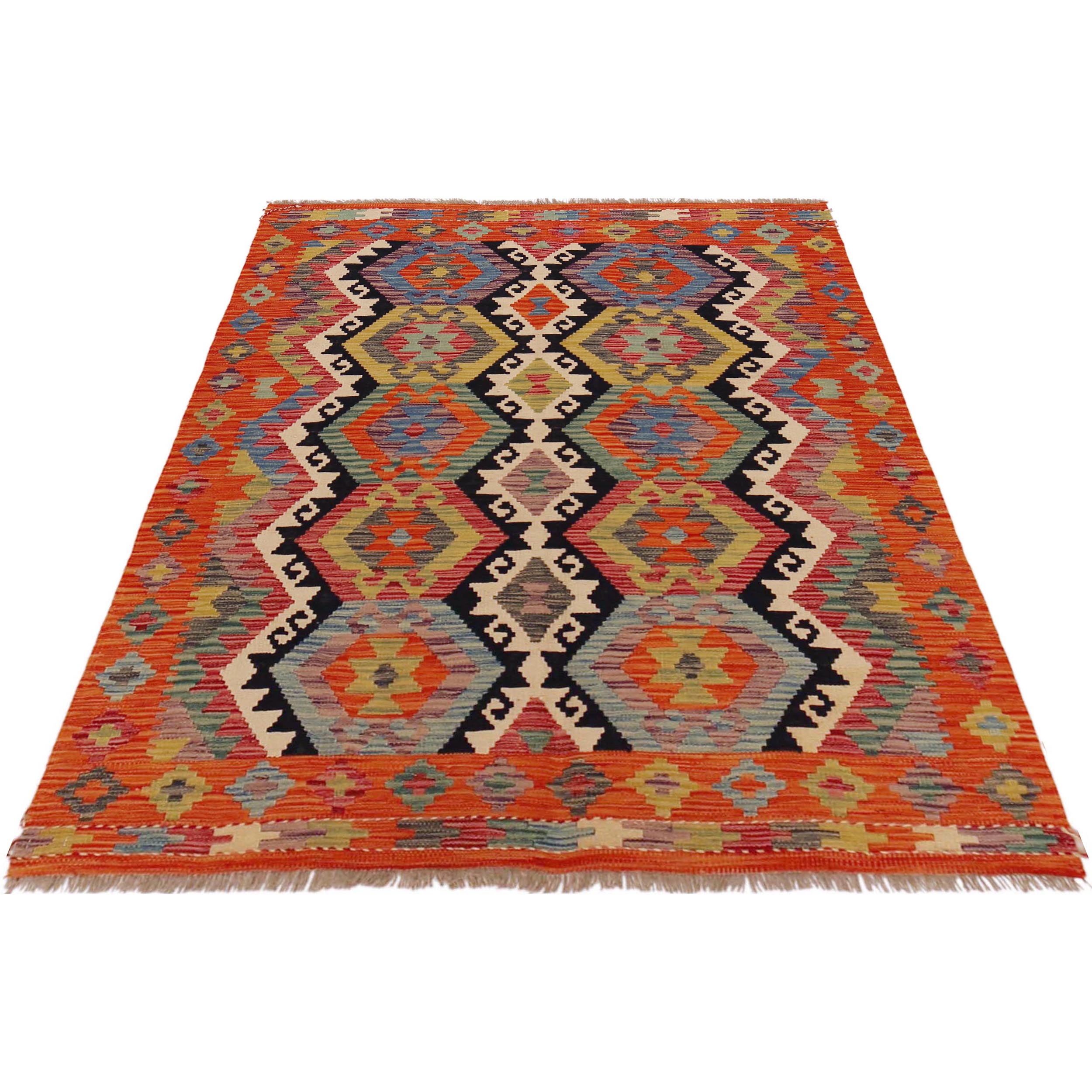 Handmade Wool Area Rug 130 x 166 cm (ID P36112)