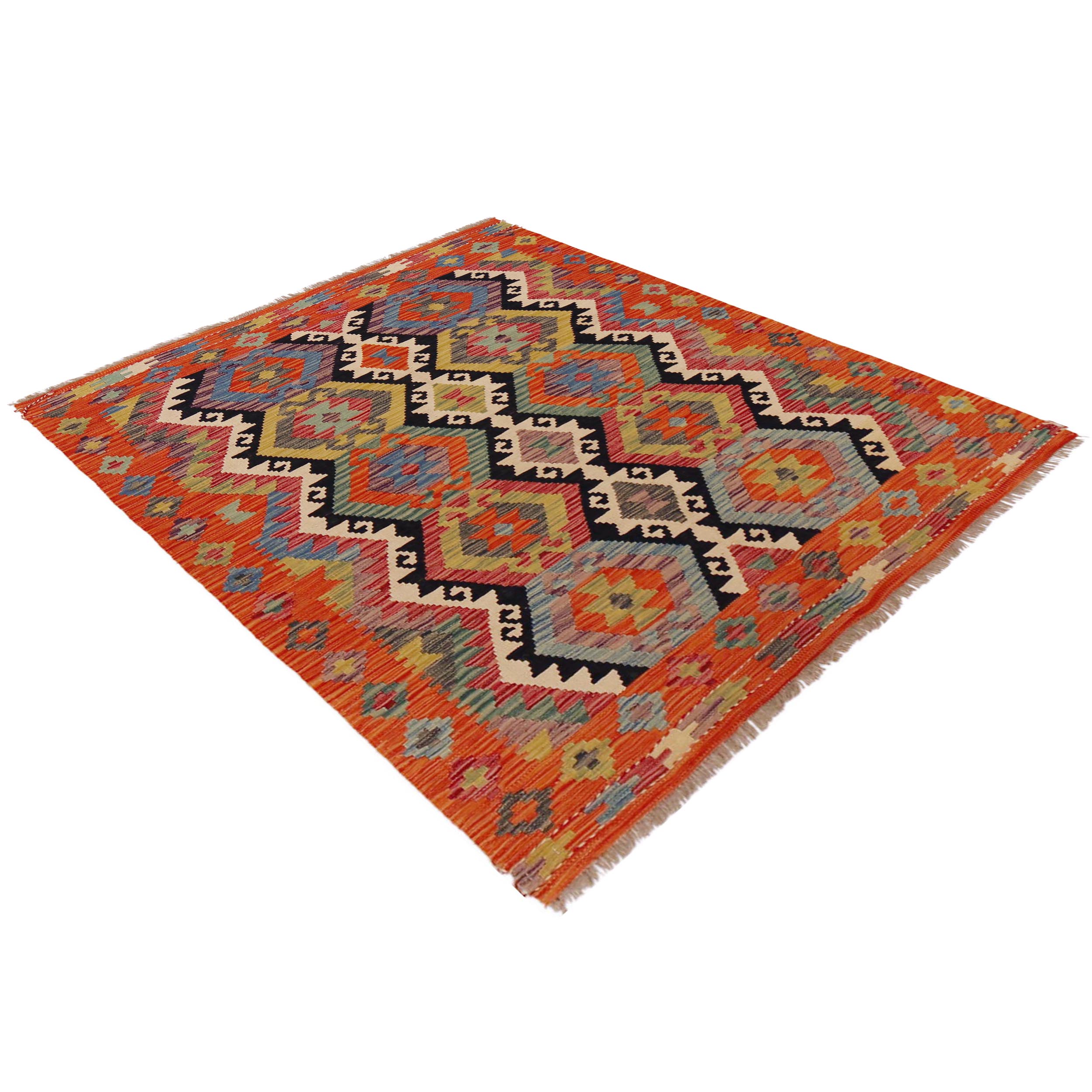 Handmade Wool Area Rug 130 x 166 cm (ID P36112)