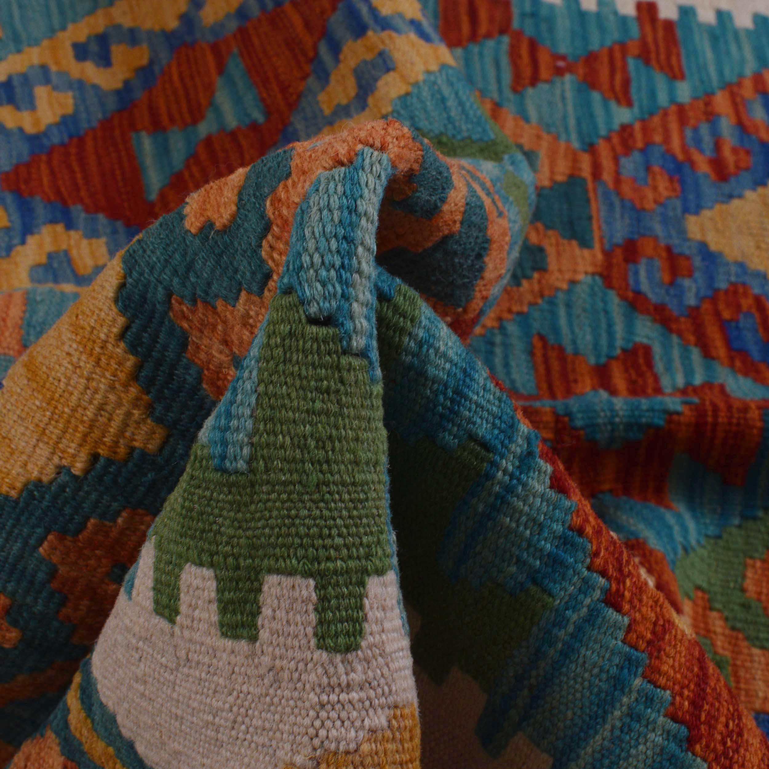 Handmade Wool Area Rug 126 x 179 cm (ID P36116)