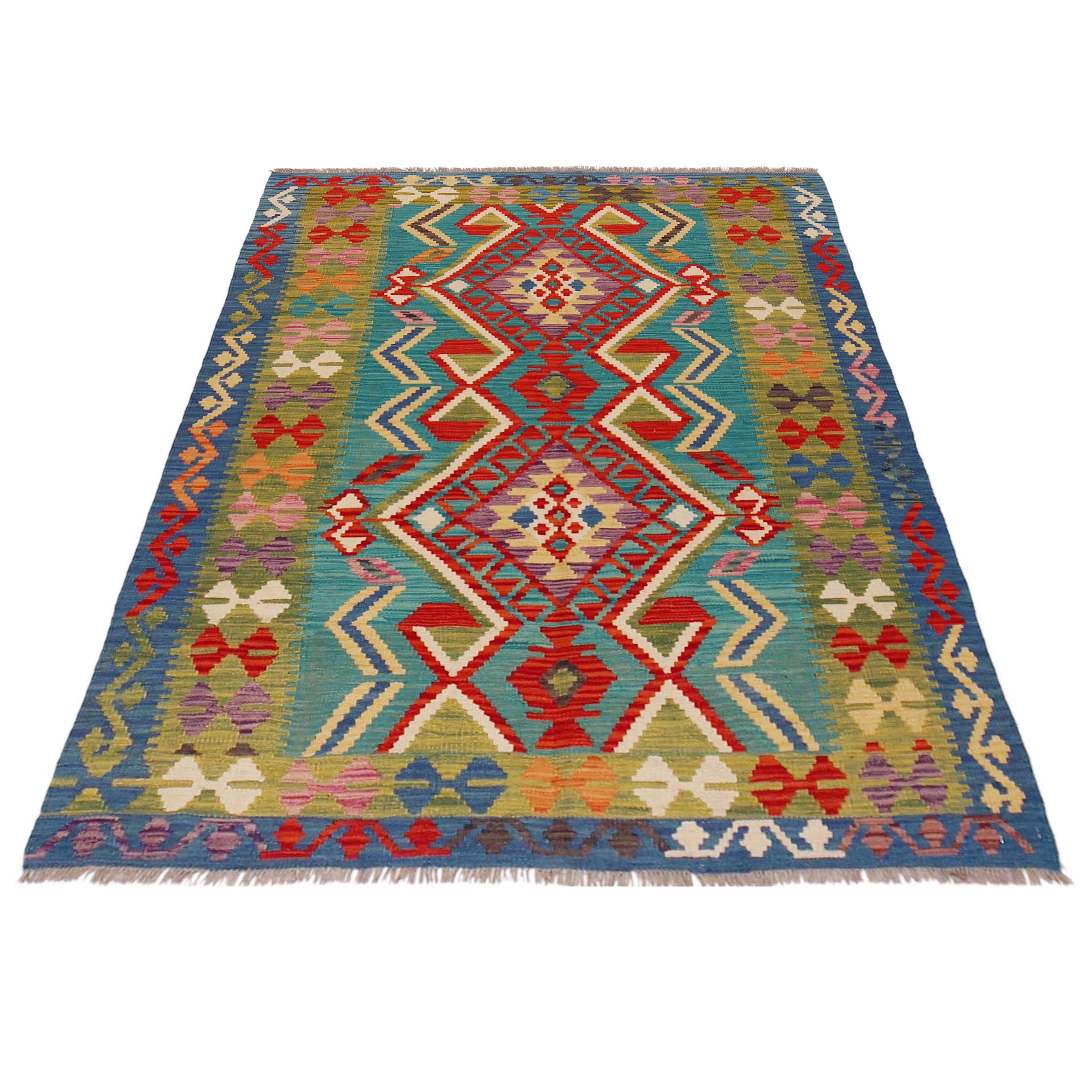 Handmade Wool Area Rug 48 x 67 in (ID P36119)