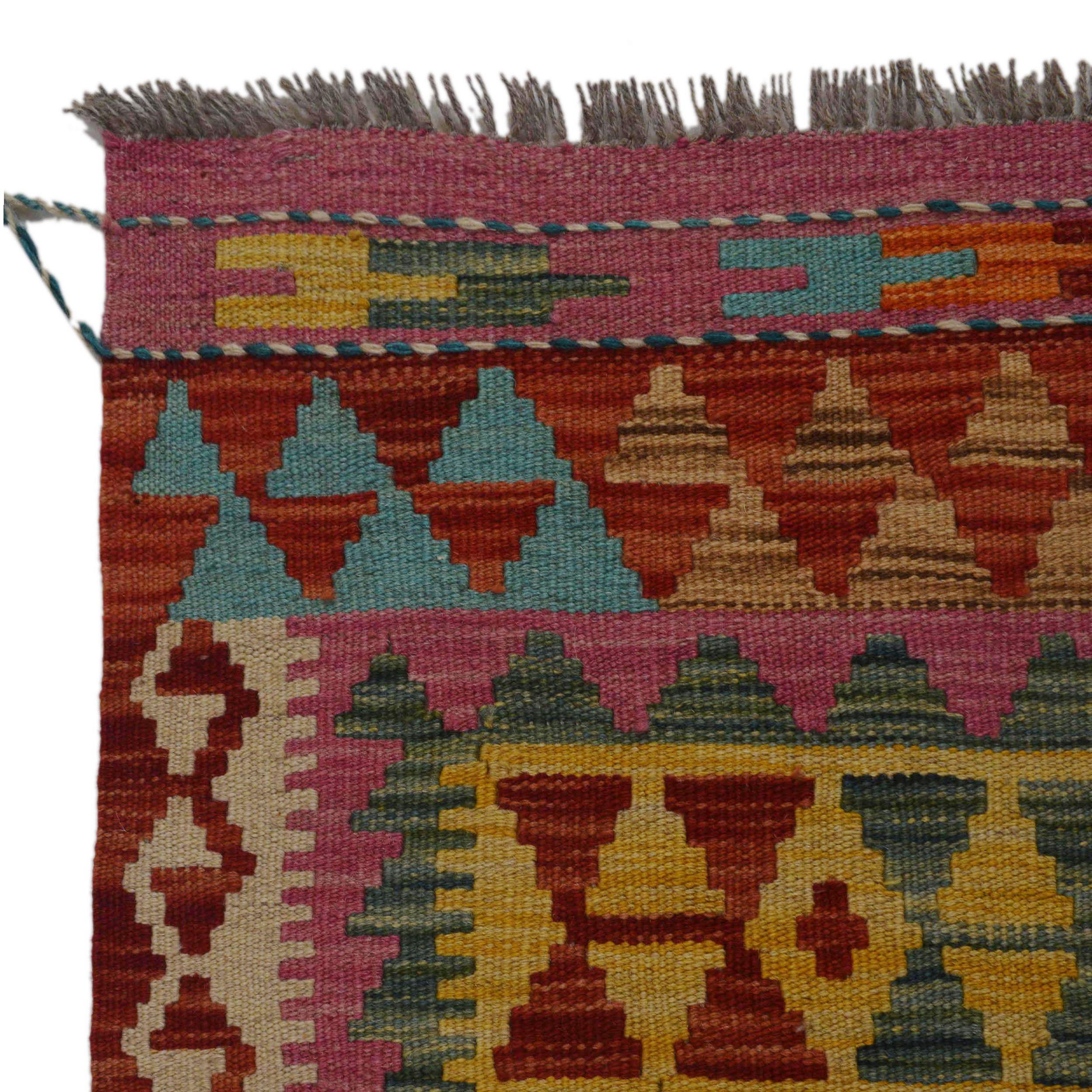 Handmade Wool Kilim Rug 124 x 188 cm (ID P36120)