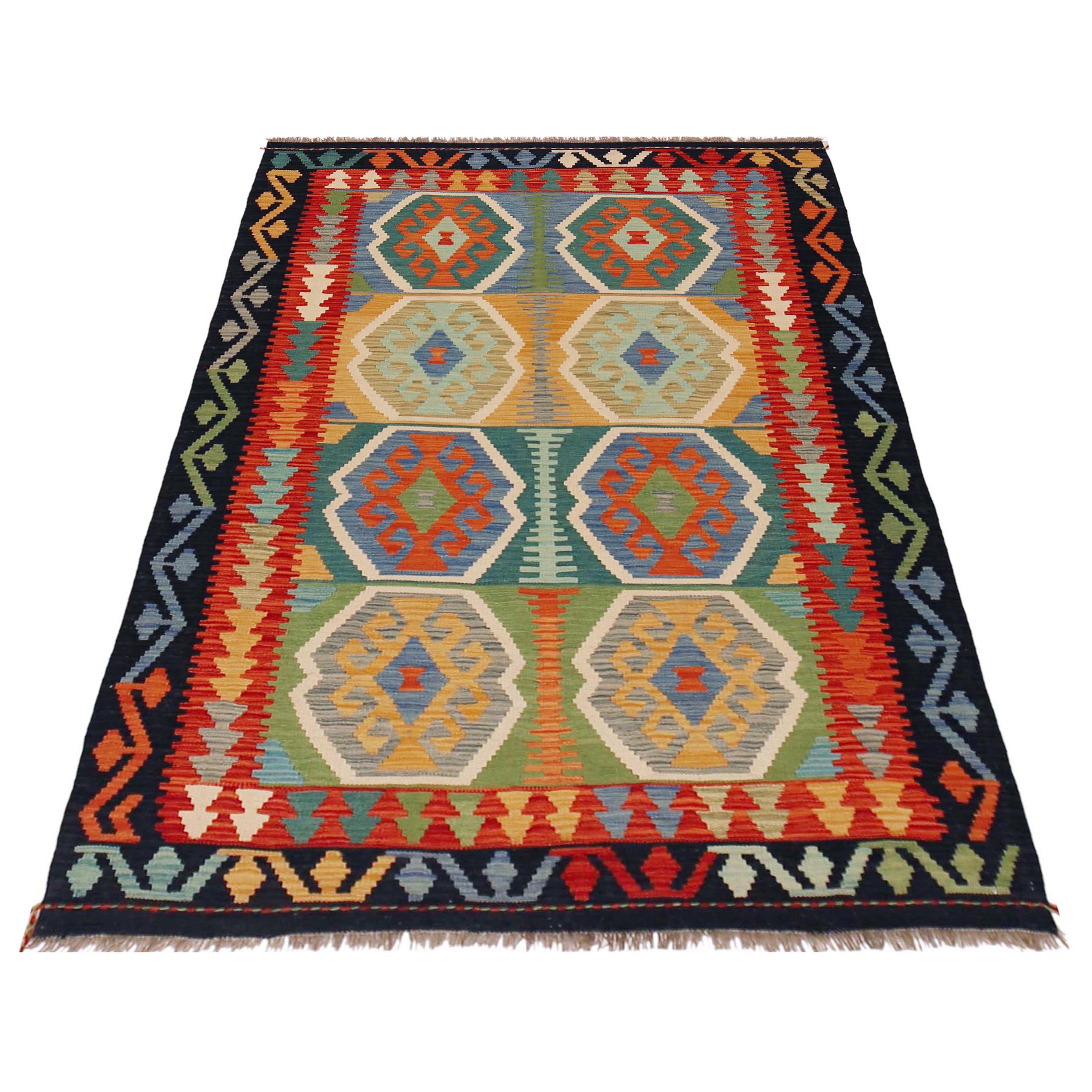 Handmade Wool Kilim Rug 120 x 195 cm (ID 36123)