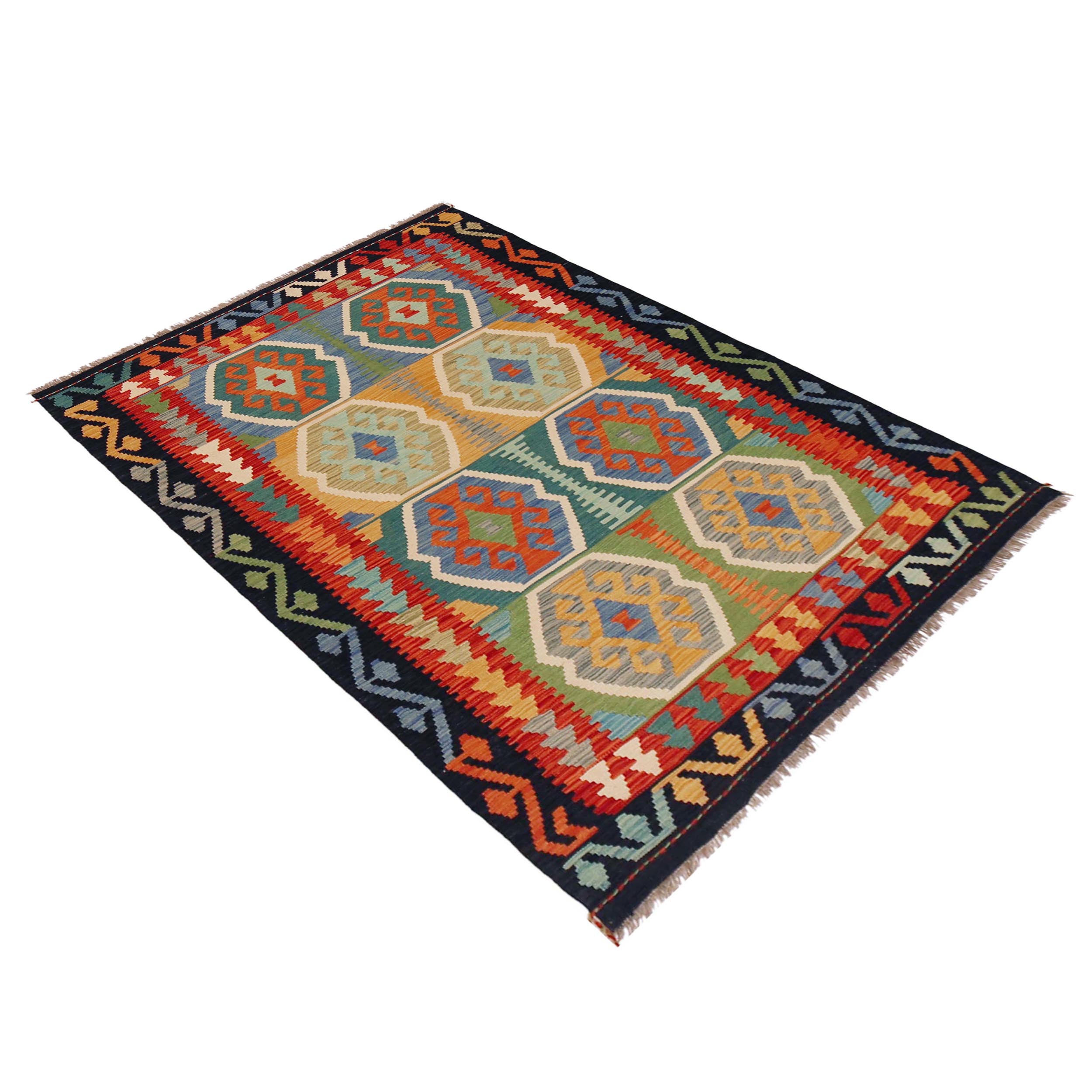 Handmade Wool Kilim Rug 120 x 195 cm (ID 36123)