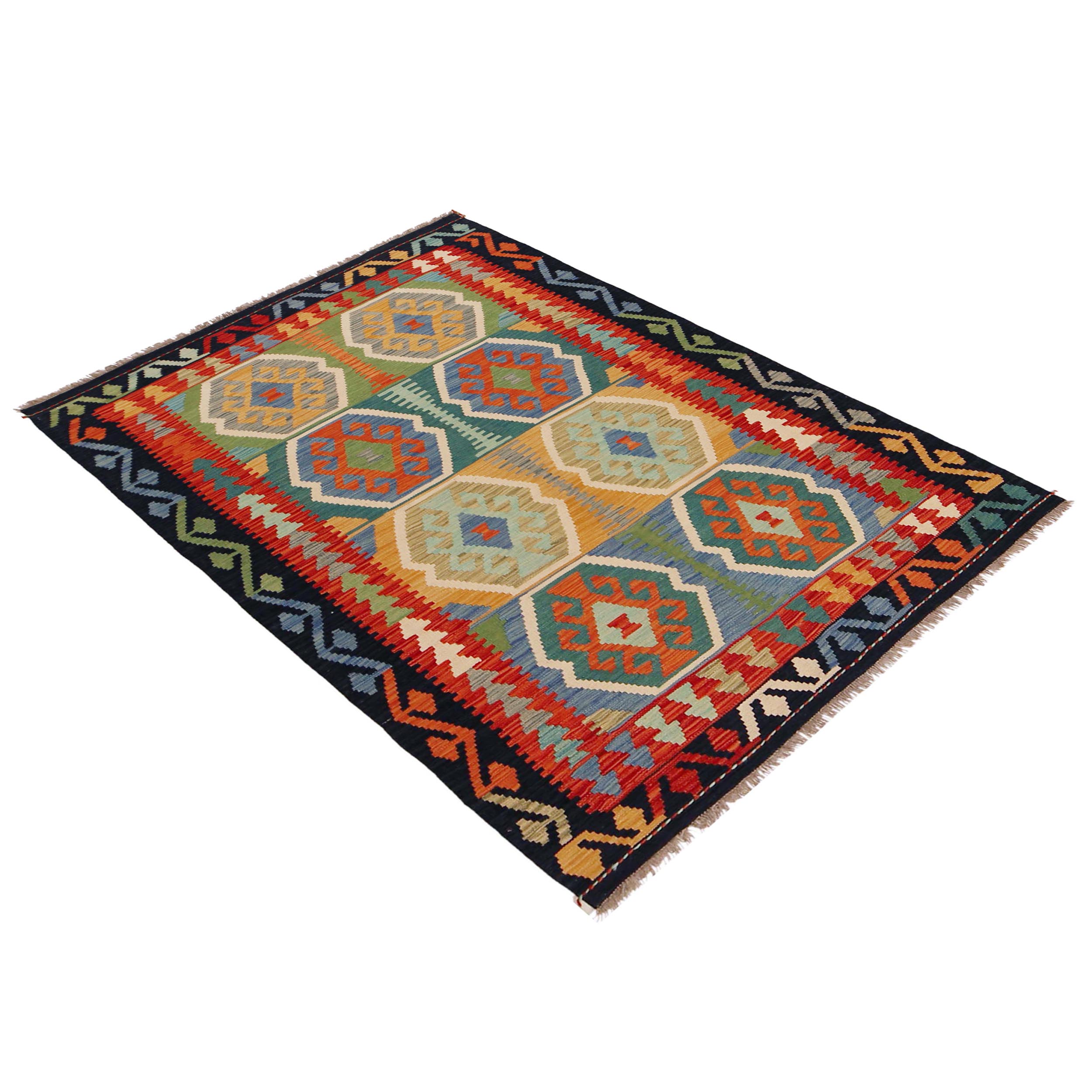 Handmade Wool Kilim Rug 120 x 195 cm (ID 36123)