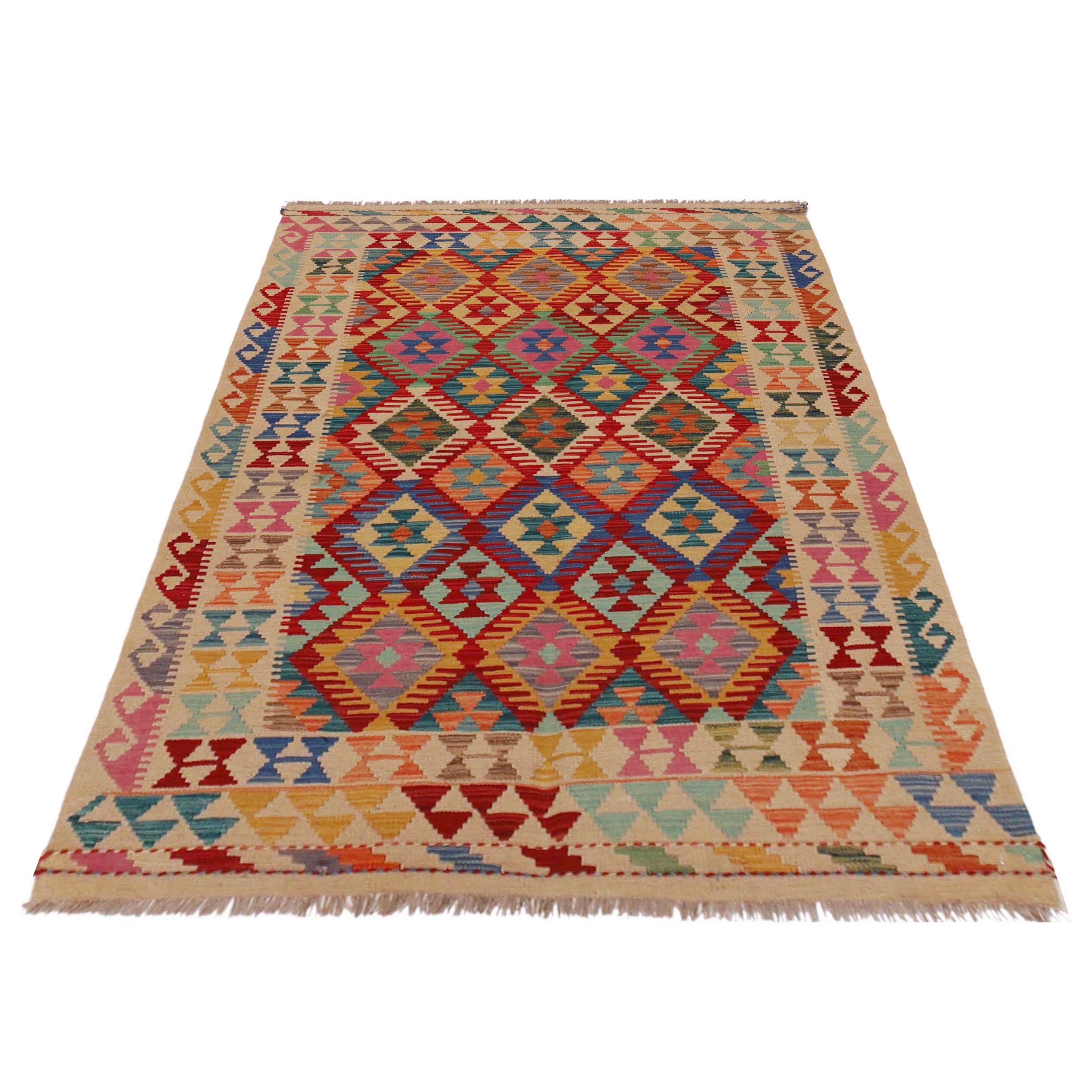 Handmade Wool Kilim Rug 50 x 73 in (ID P36124)